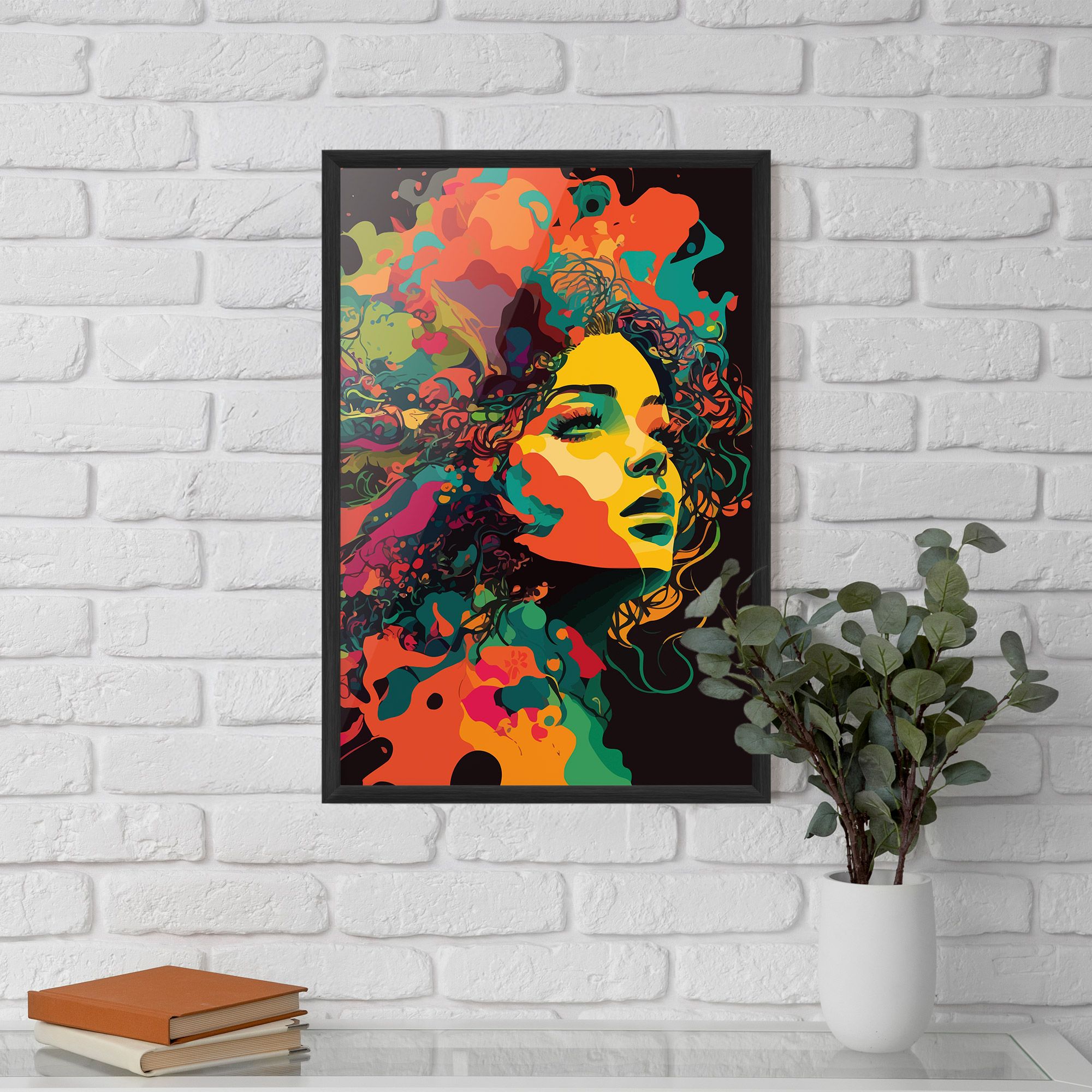 Colorful African Woman mockup 5