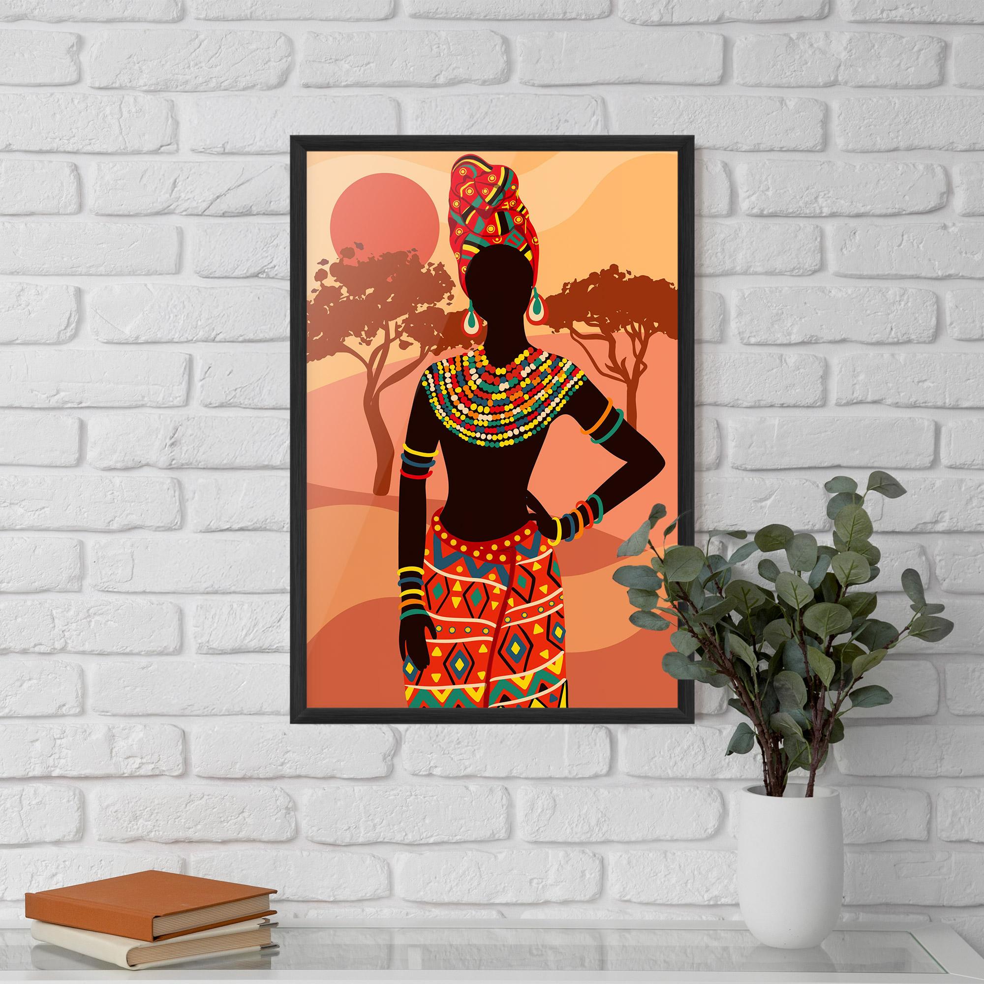 Keretezett Poszter Ethnic African Color mockup 5