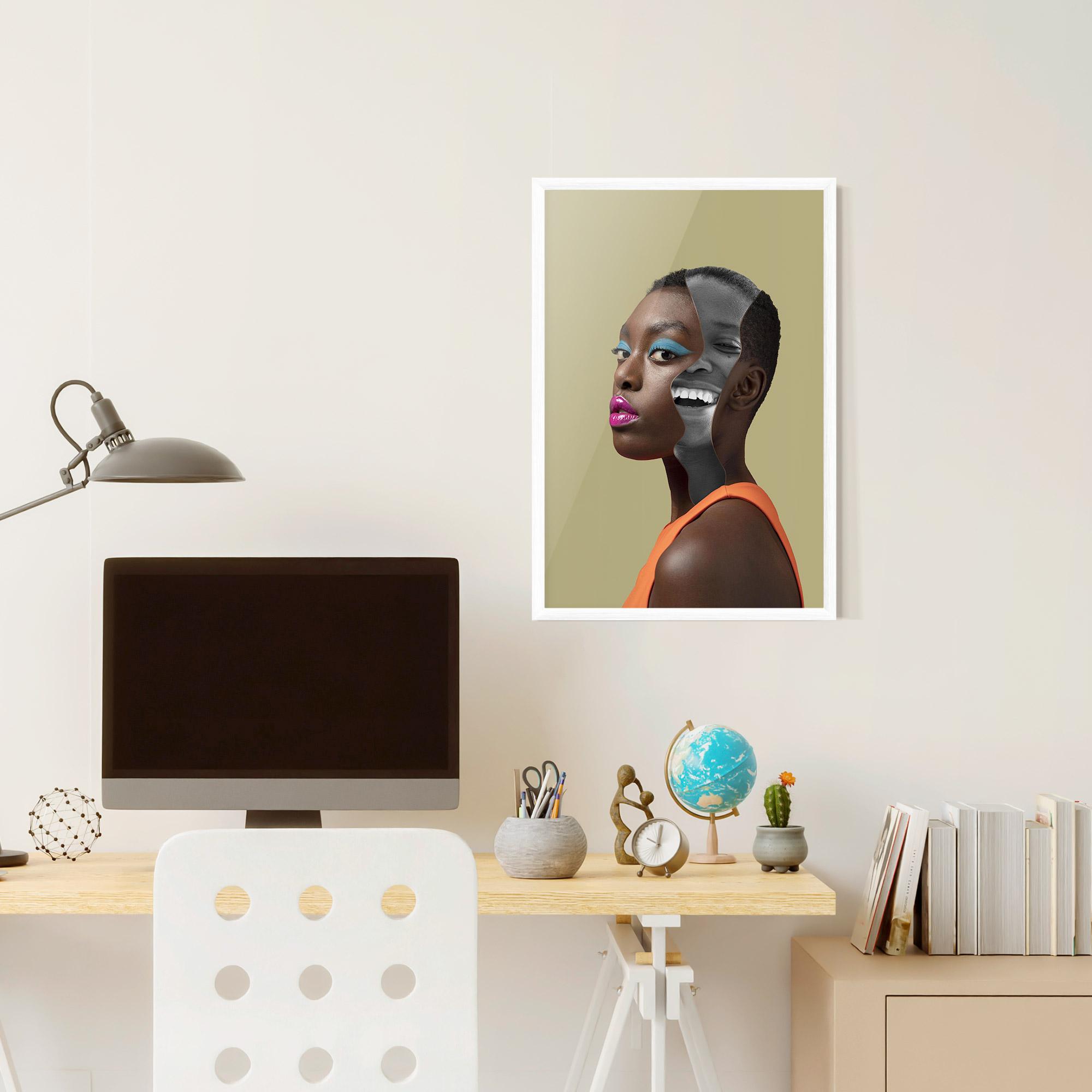 Keretezett Poszter American Woman Collage mockup 6