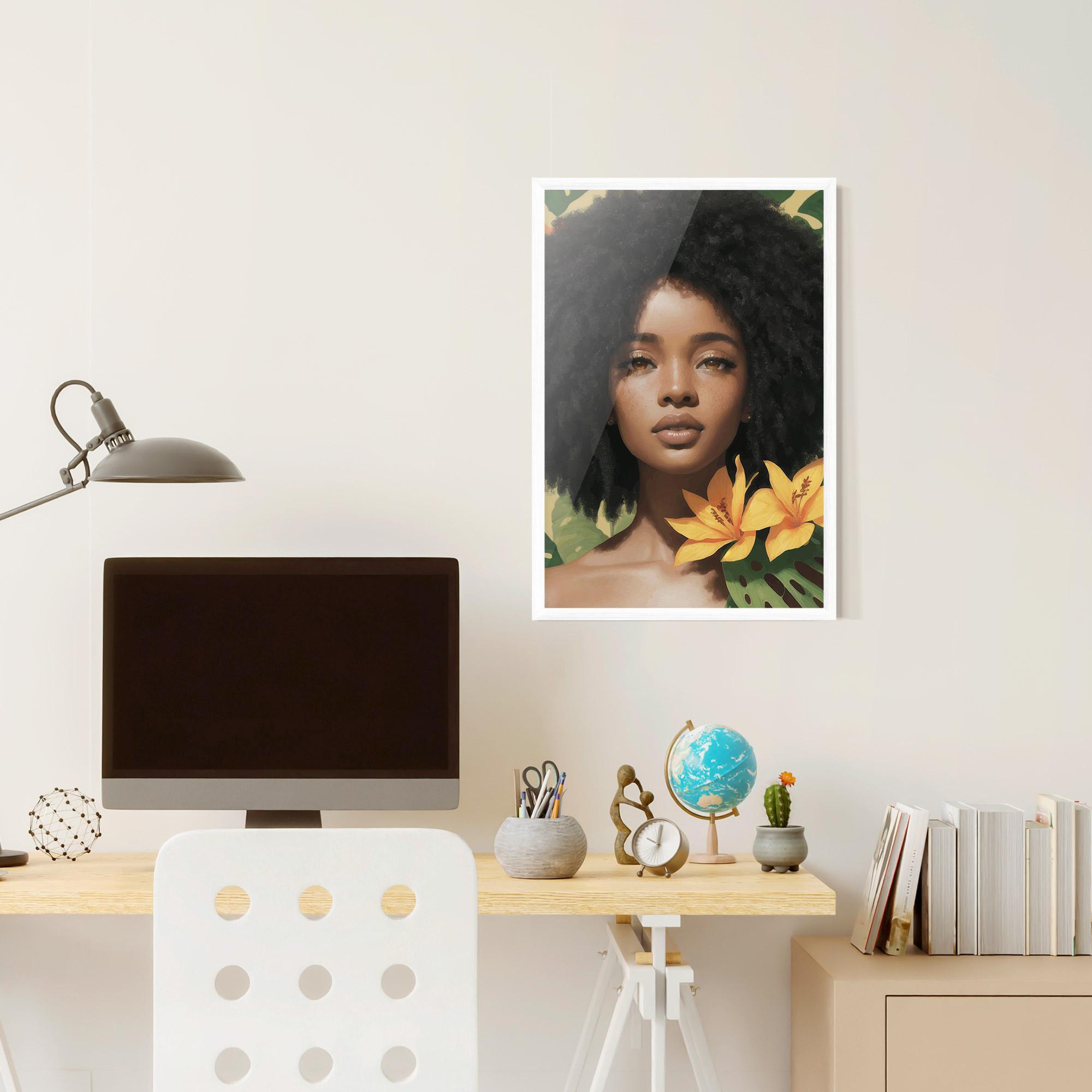 Keretezett Poszter Beautiful African Girl mockup 6