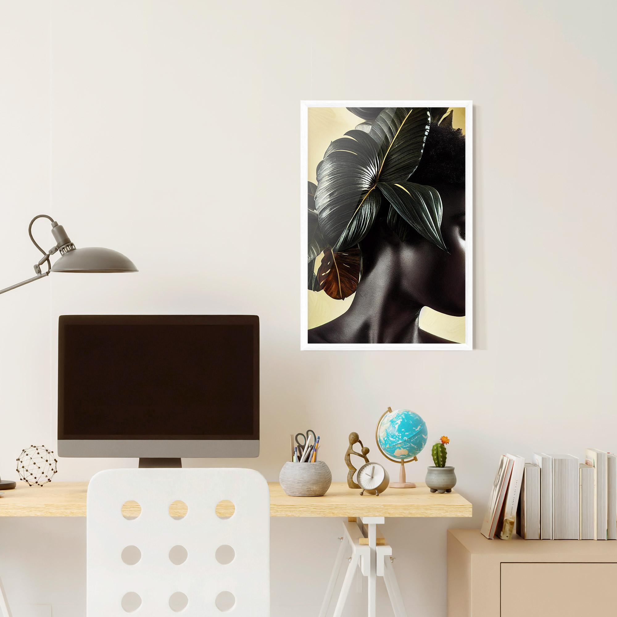 Keretezett Poszter Leaf Woman mockup 6