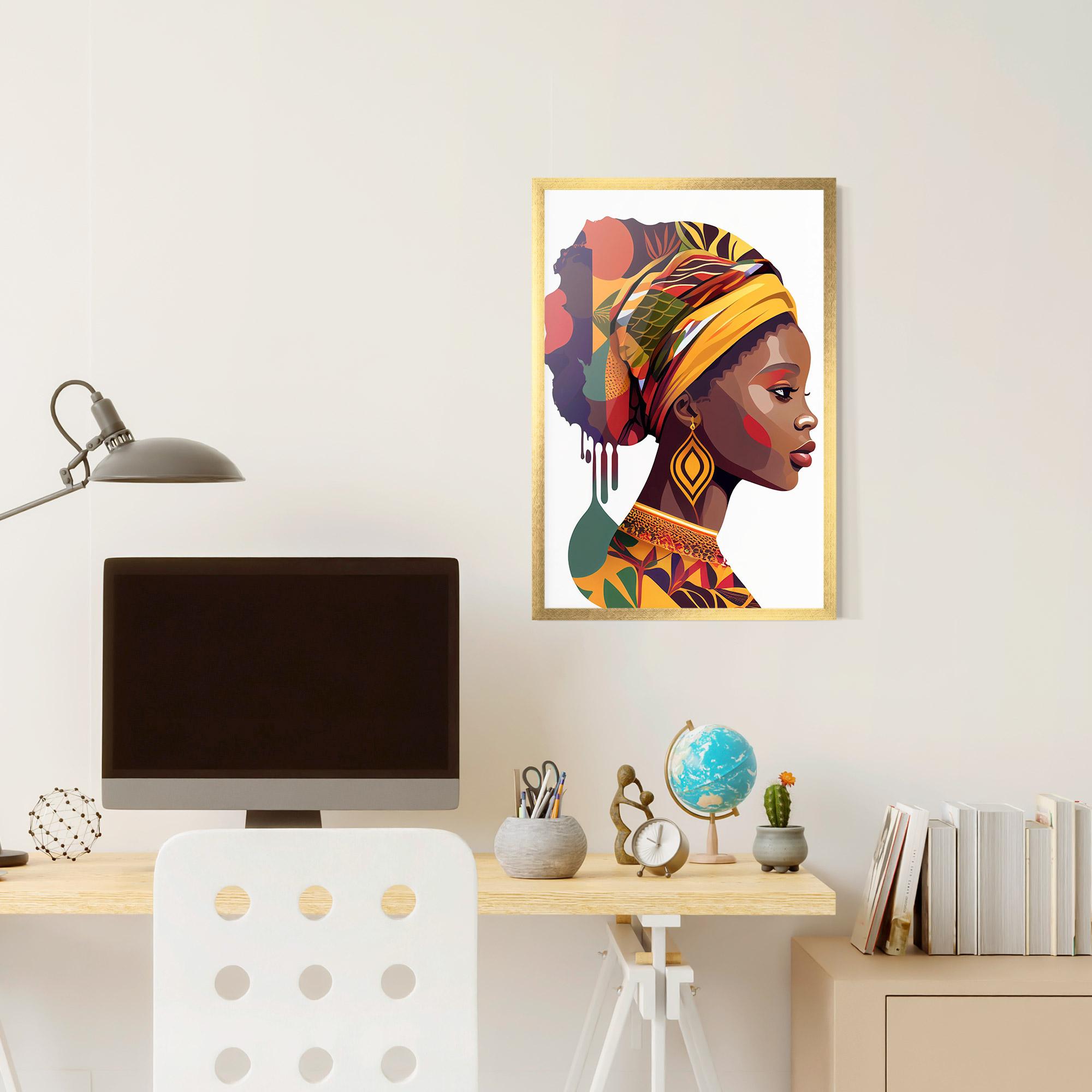 Keretezett Poszter Colorful African mockup 6