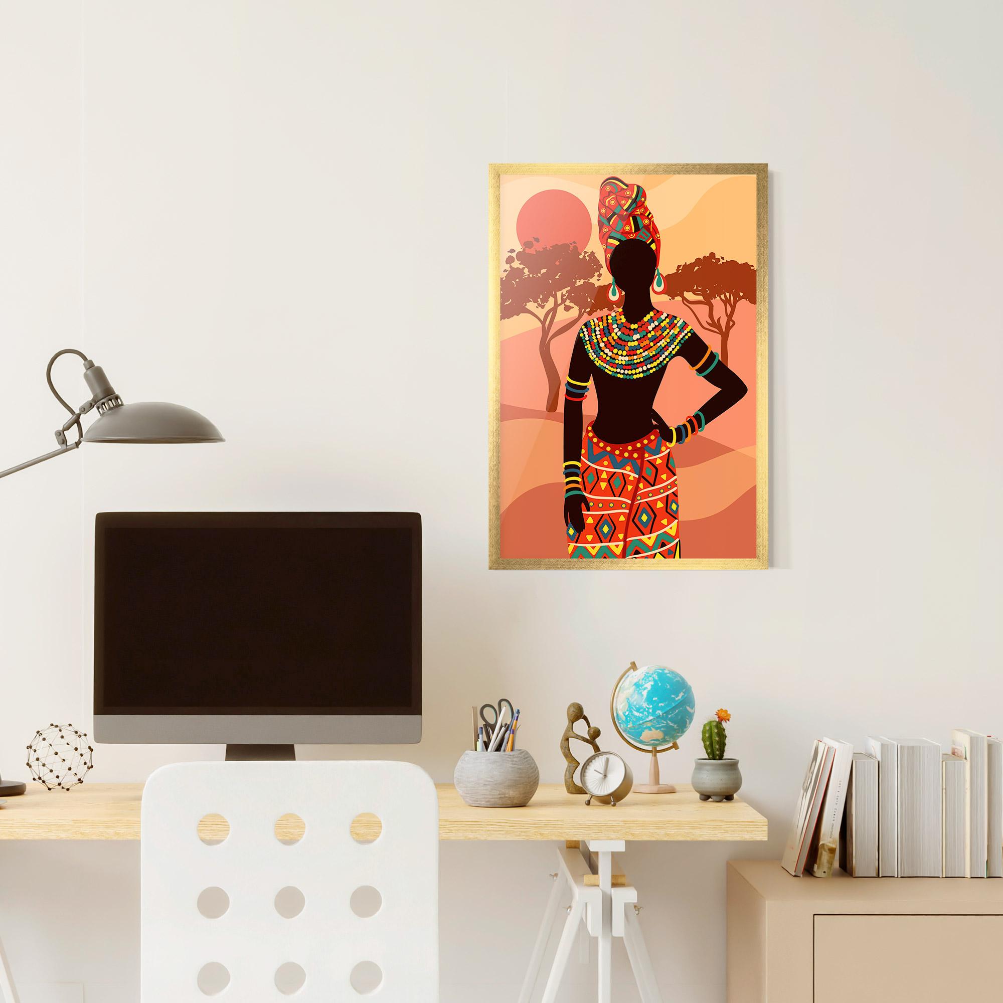 Keretezett Poszter Ethnic African Color mockup 6