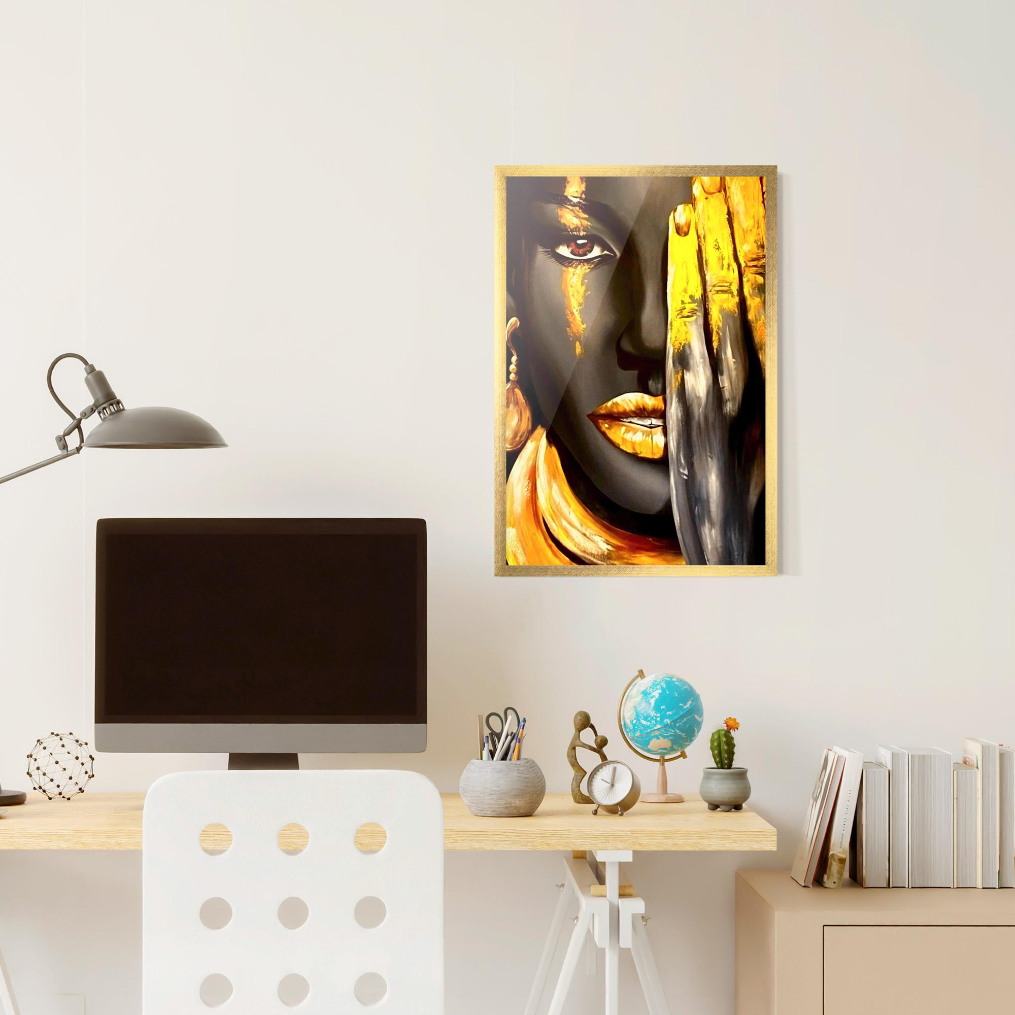 Keretezett Poszter Golden African Women mockup 6