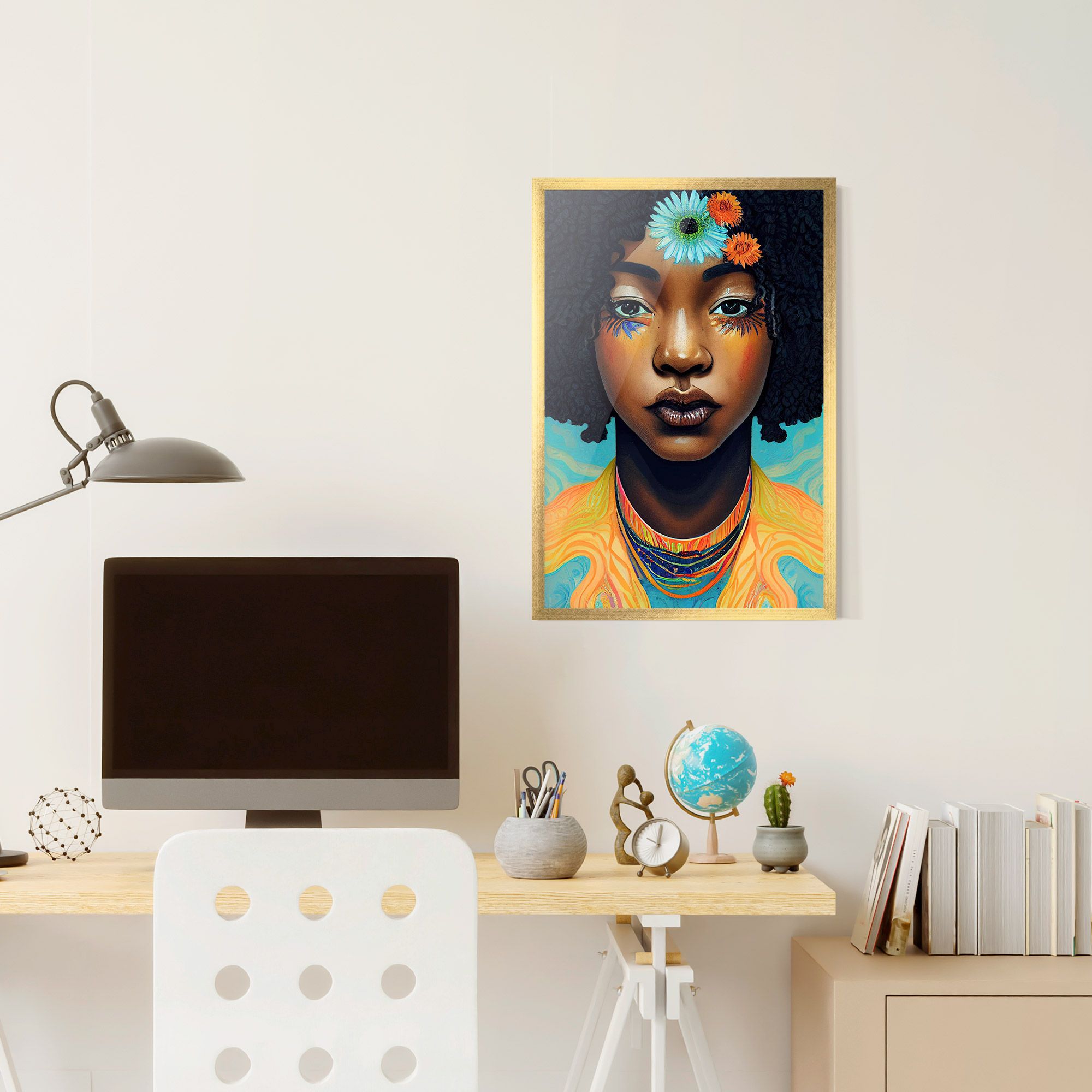 Portrait With Flowers mockup 6