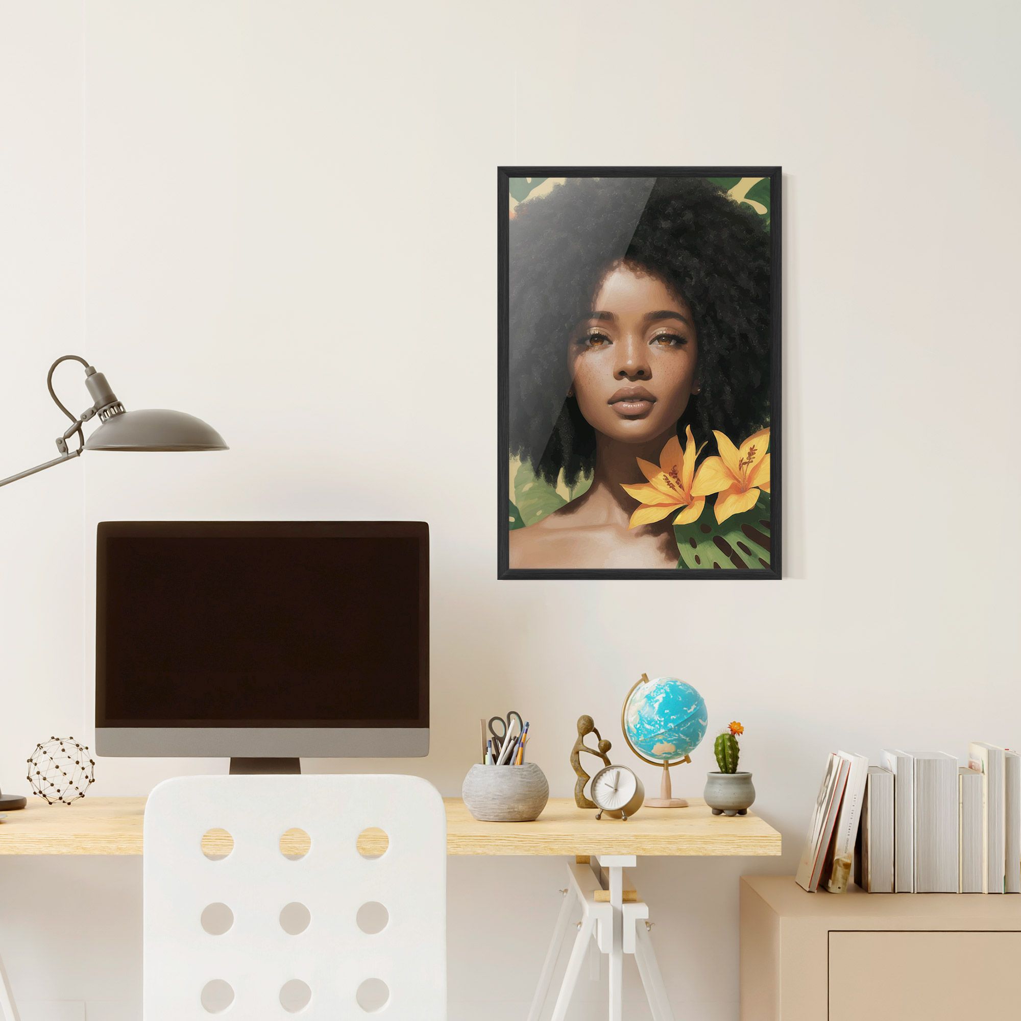 Beautiful African Girl mockup 6