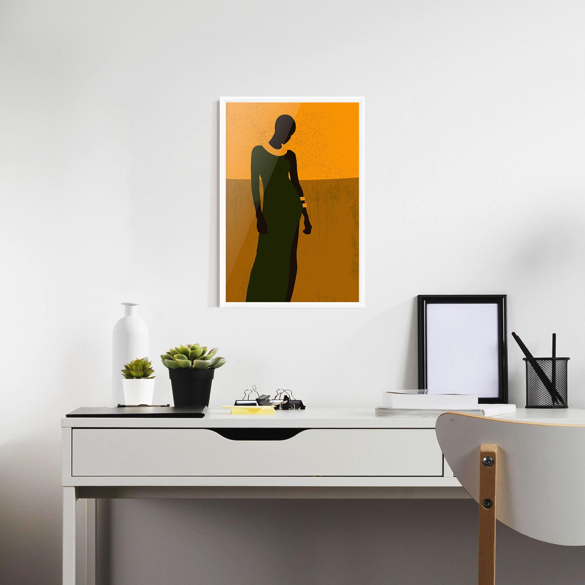 Keretezett Poszter African Dress mockup 7