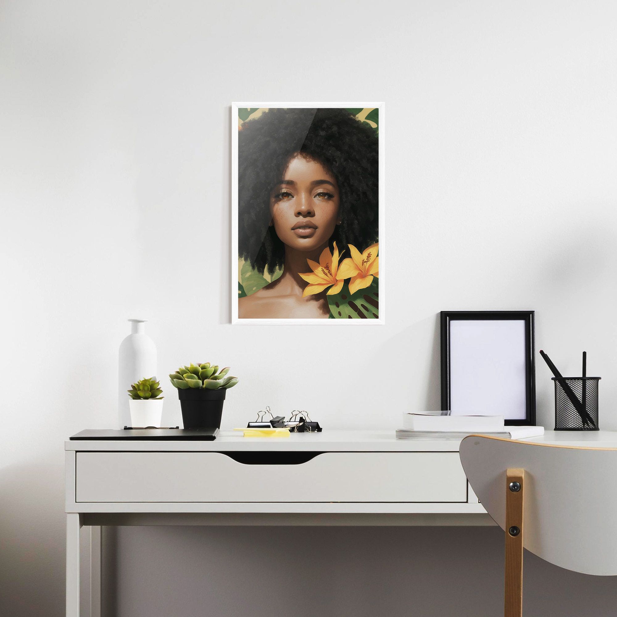 Beautiful African Girl mockup 7