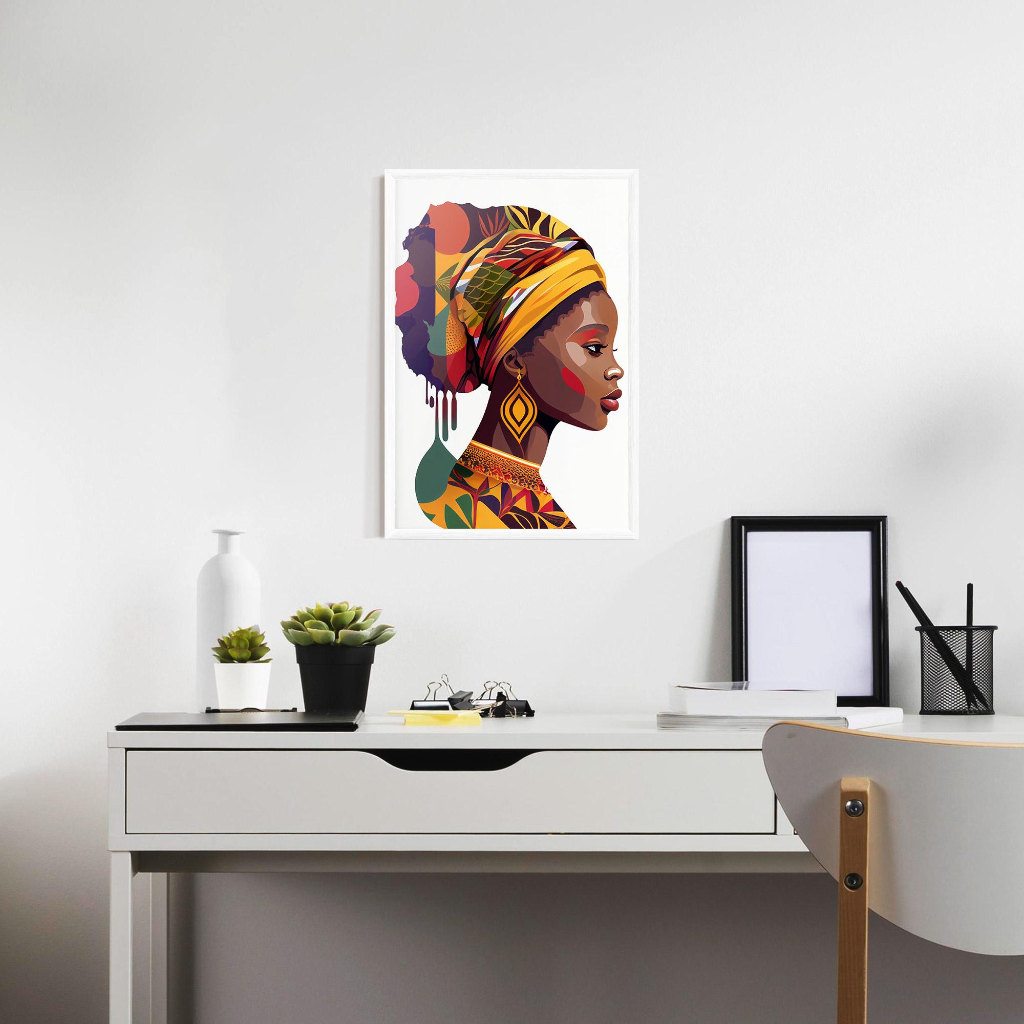 Keretezett Poszter Colorful African mockup 7