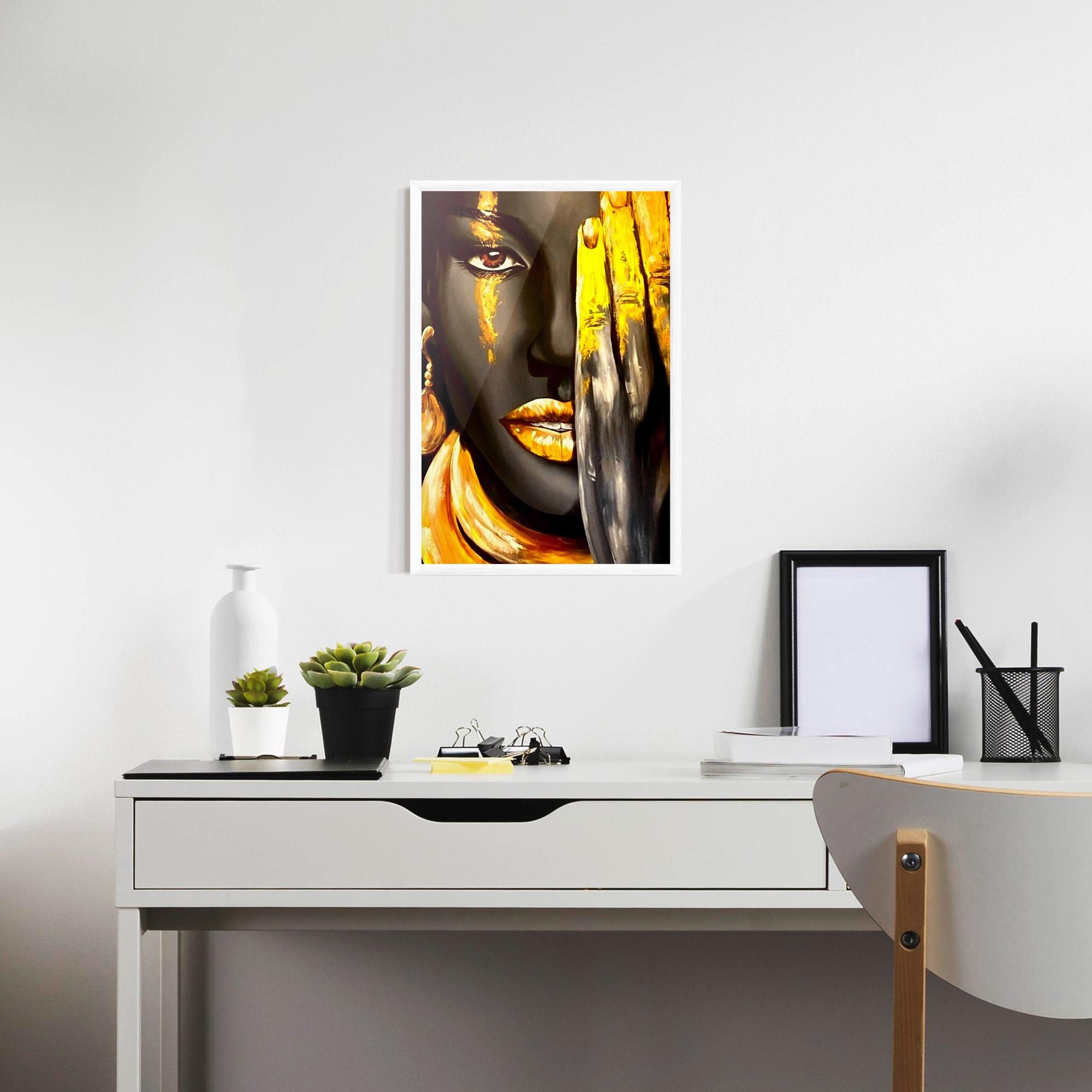 Keretezett Poszter Golden African Women mockup 7