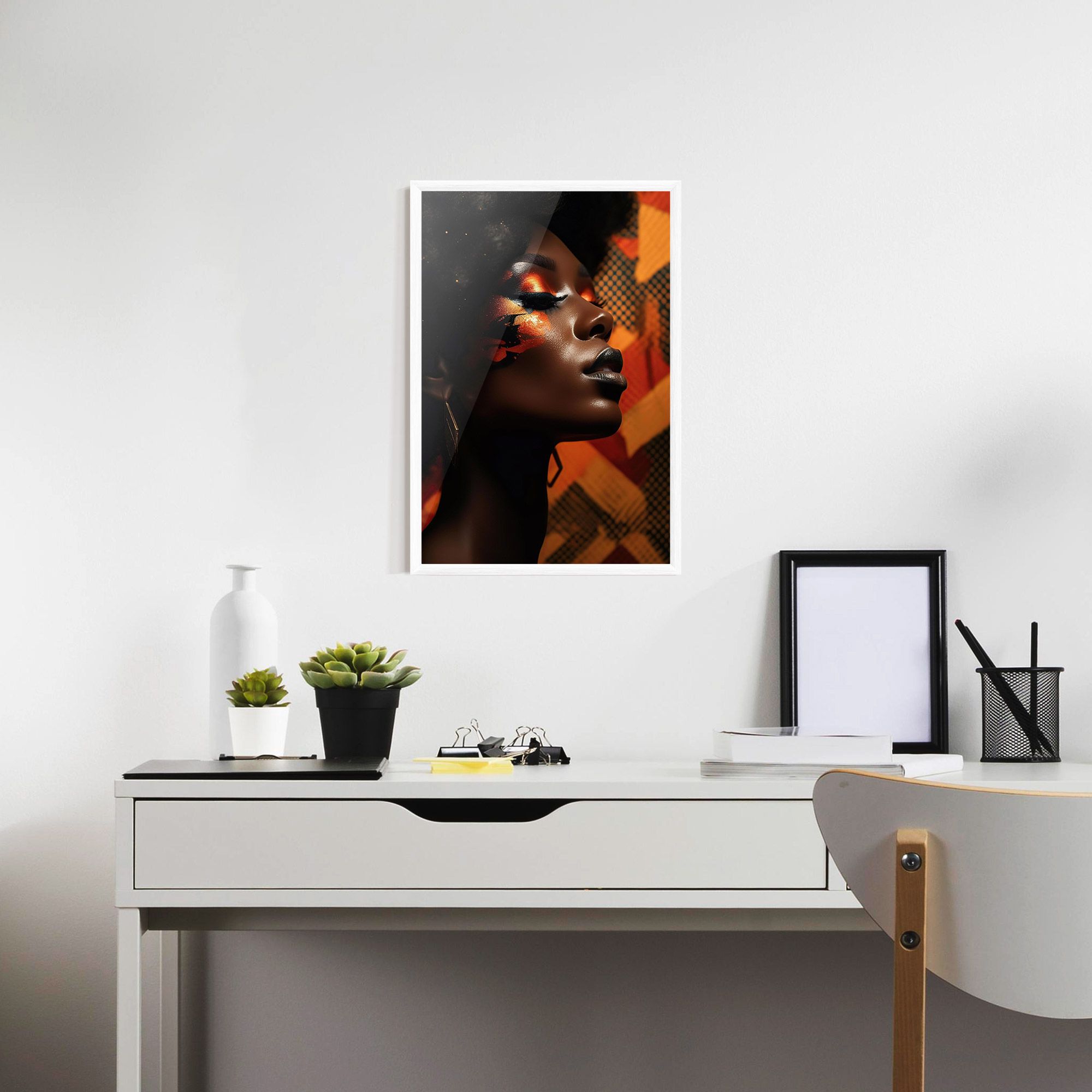 Orange Makeup Woman mockup 7