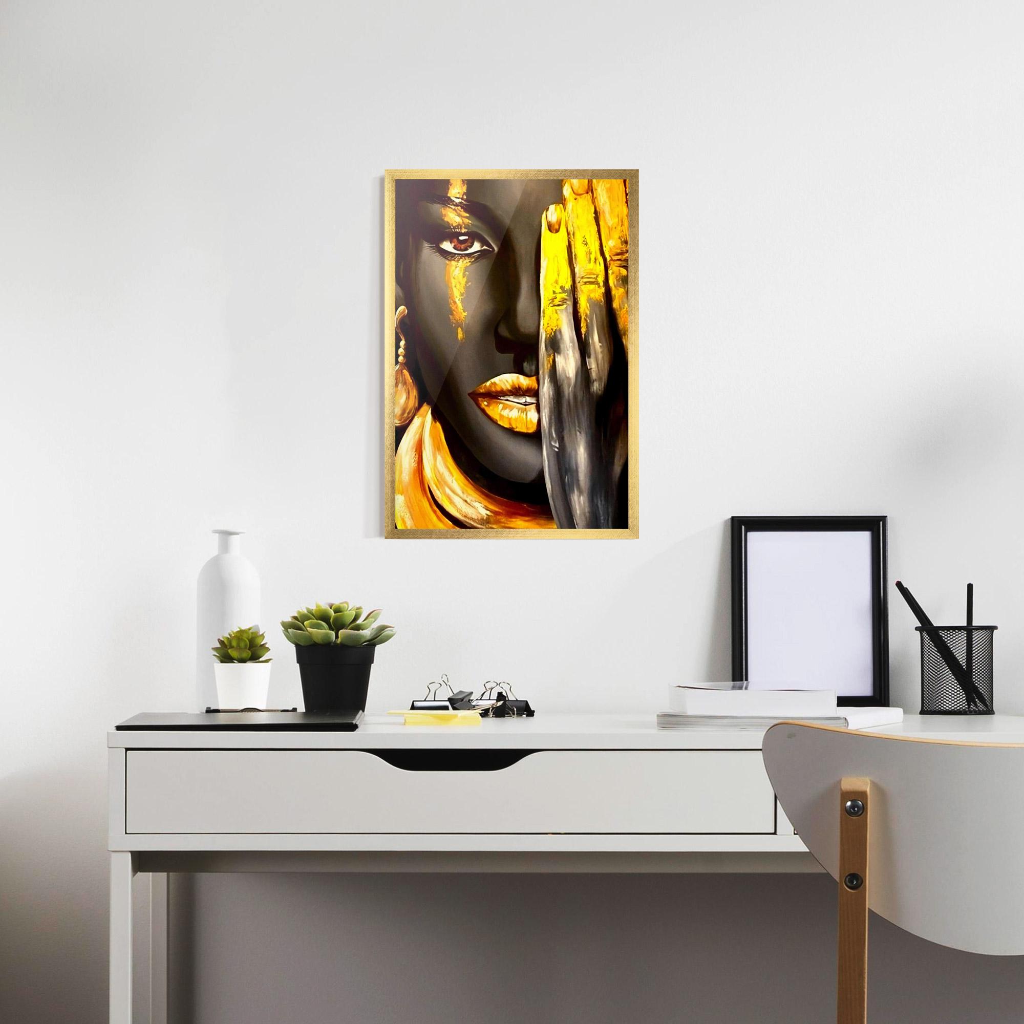 Keretezett Poszter Golden African Women mockup 7