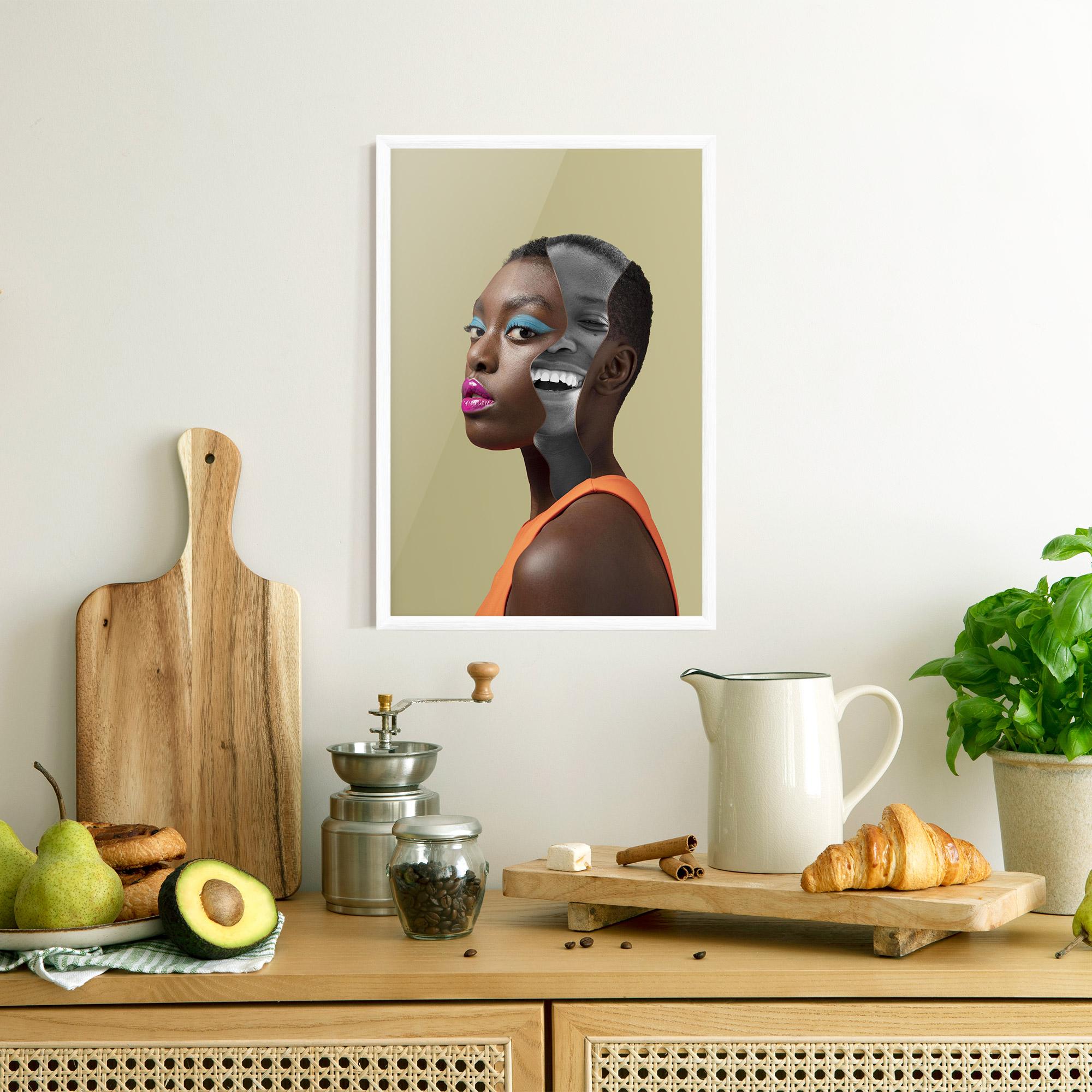 Keretezett Poszter American Woman Collage mockup 8