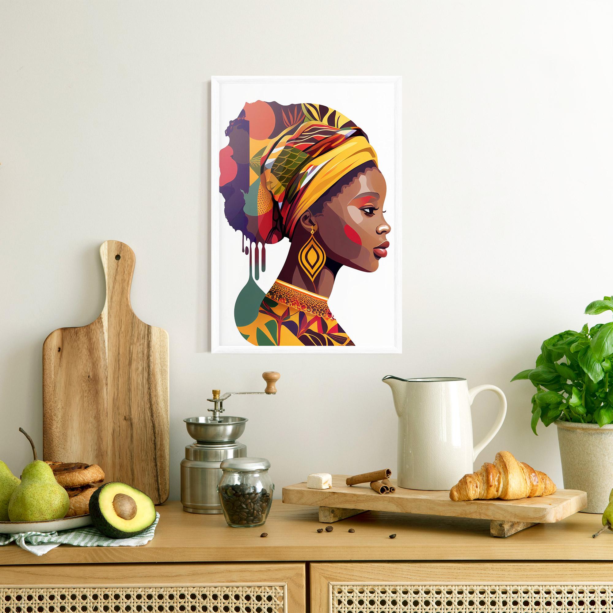 Keretezett Poszter Colorful African mockup 8