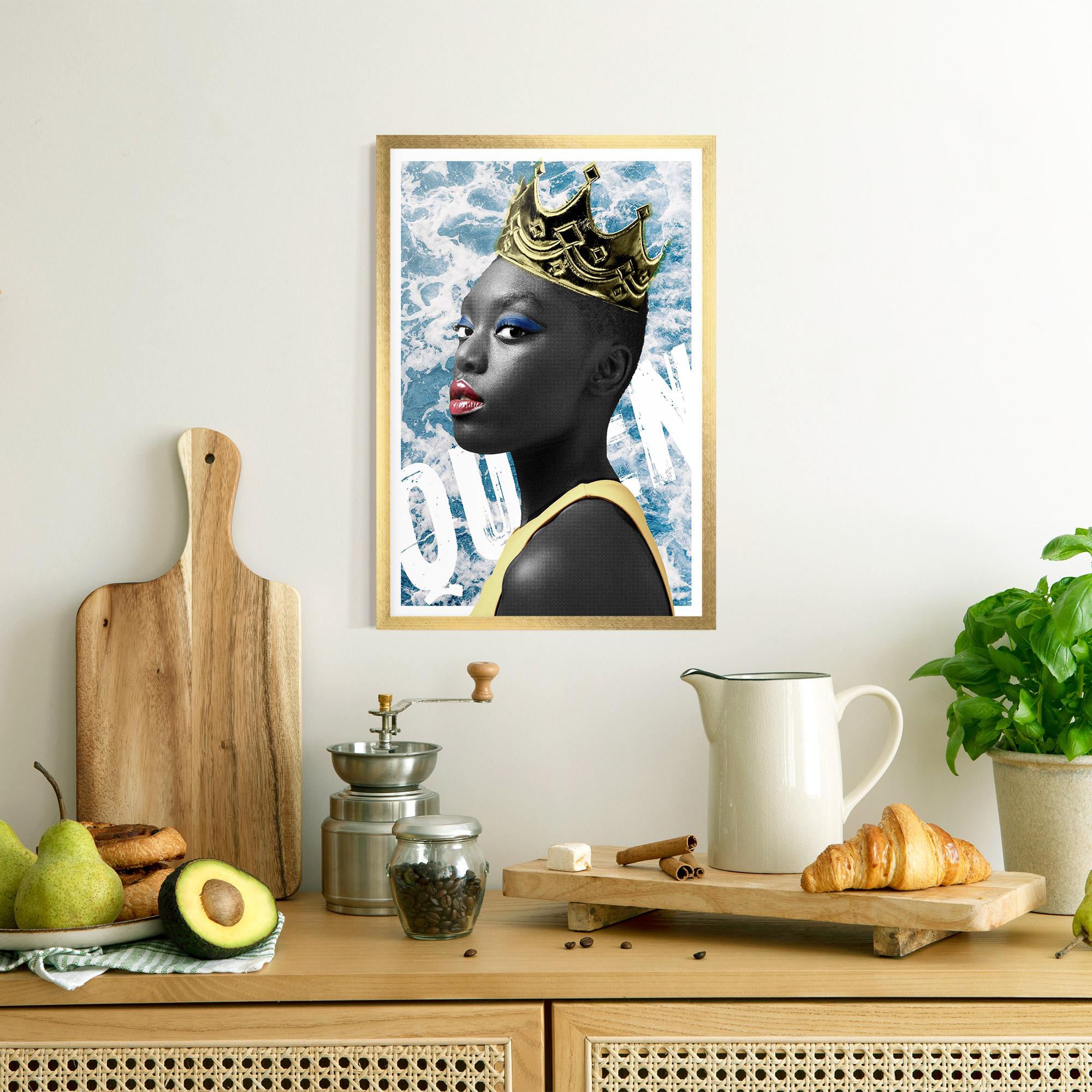 Keretezett Poszter American Woman Crown mockup 8