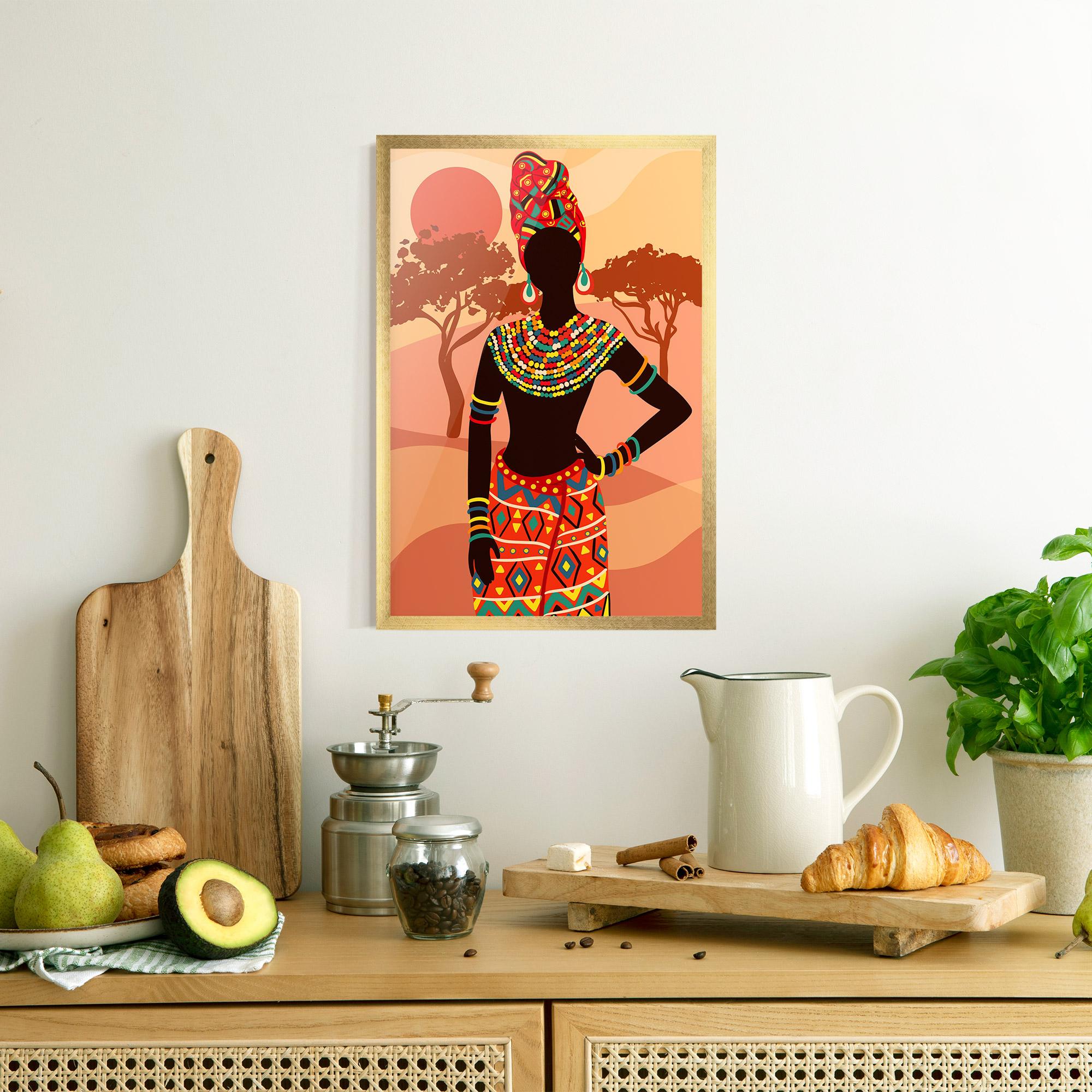 Keretezett Poszter Ethnic African Color mockup 8