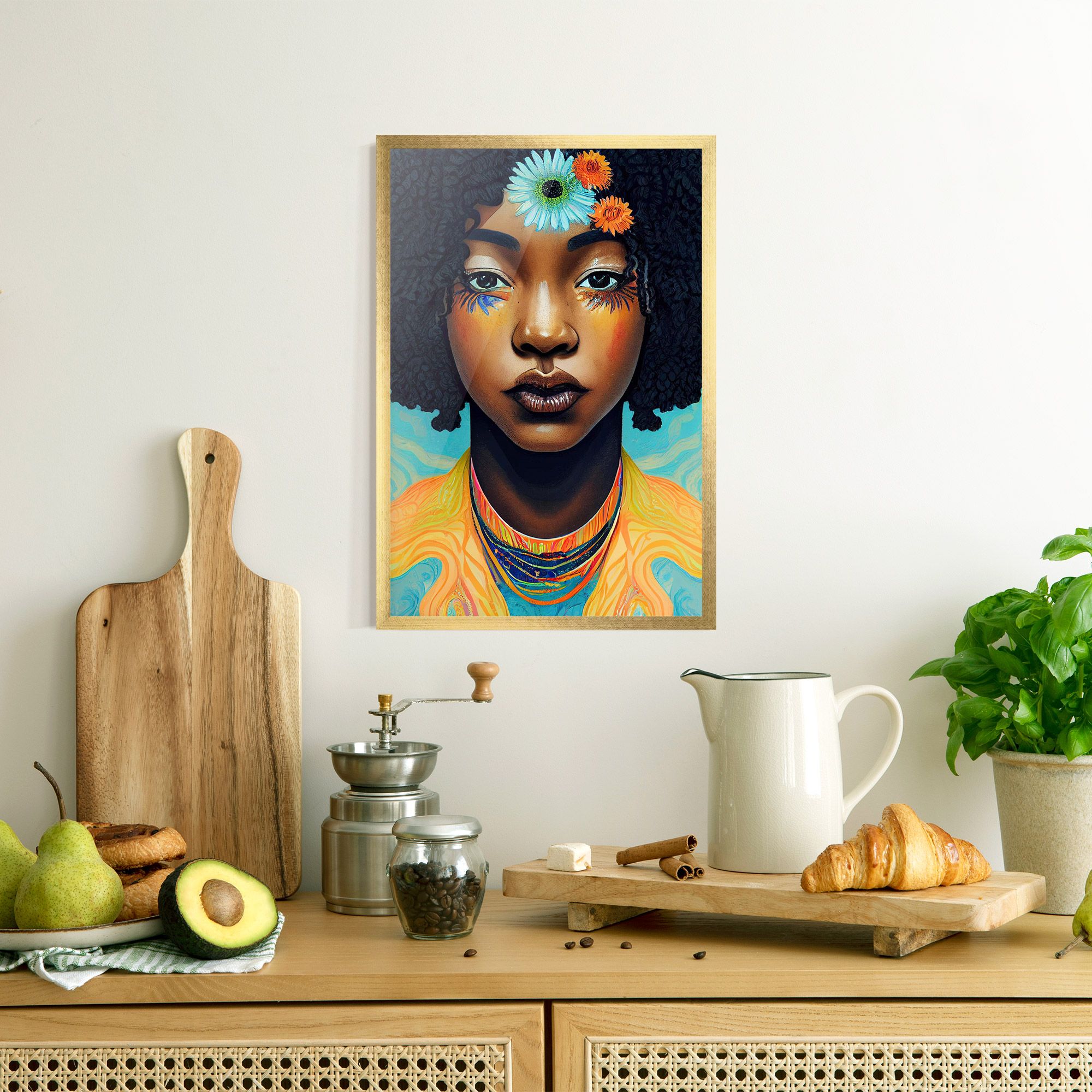 Portrait With Flowers mockup 8