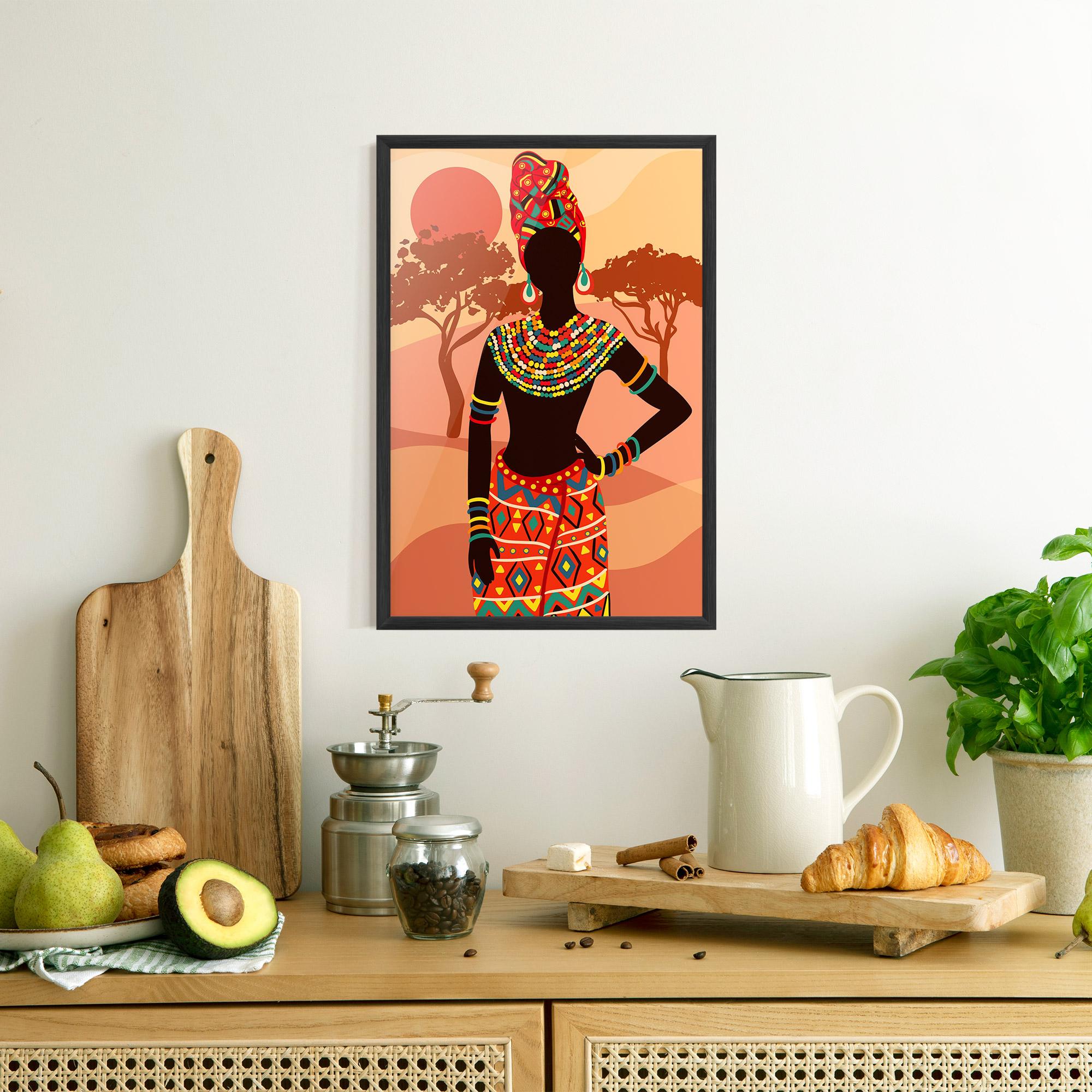 Keretezett Poszter Ethnic African Color mockup 8