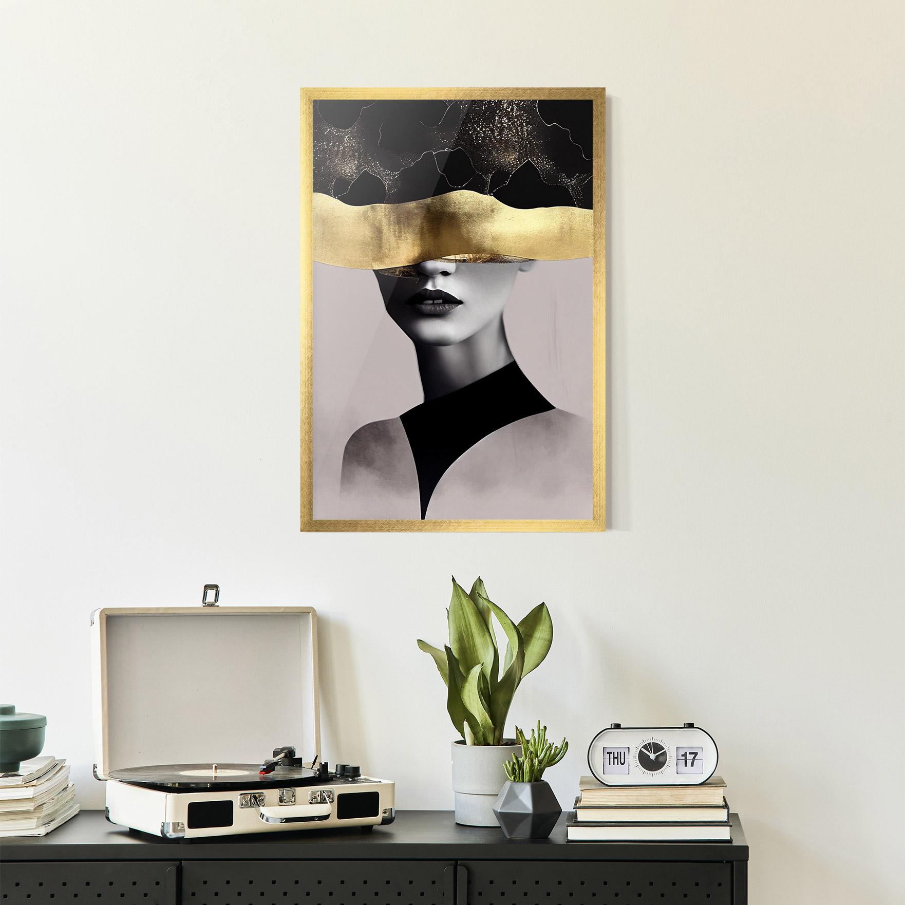 Keretezett Poszter Grey Lips mockup 2