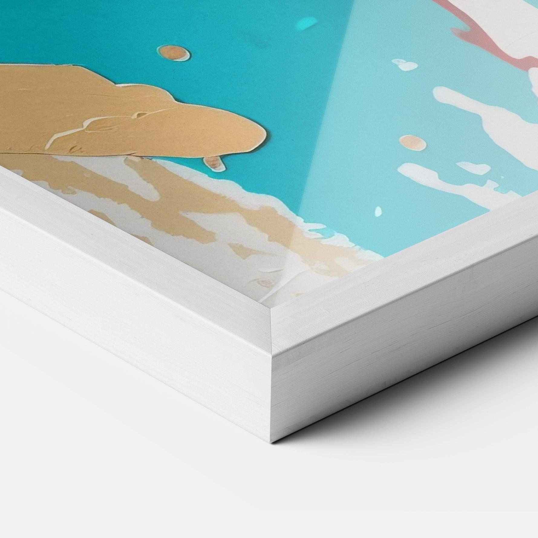 Keretezett Poszter Red Gold Lips mockup 3