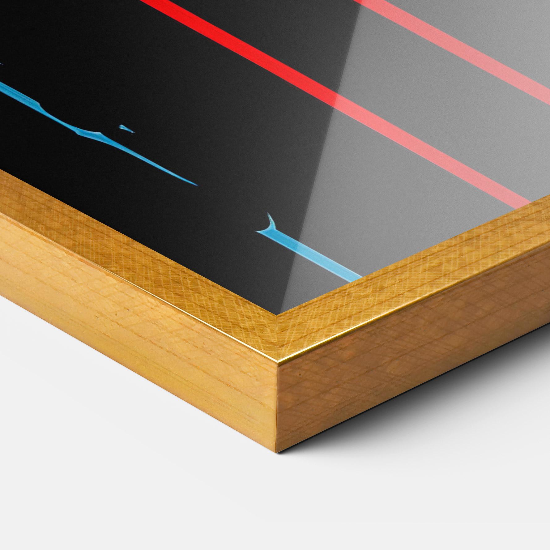 Keretezett Poszter Red Lipstick Flowing mockup 3