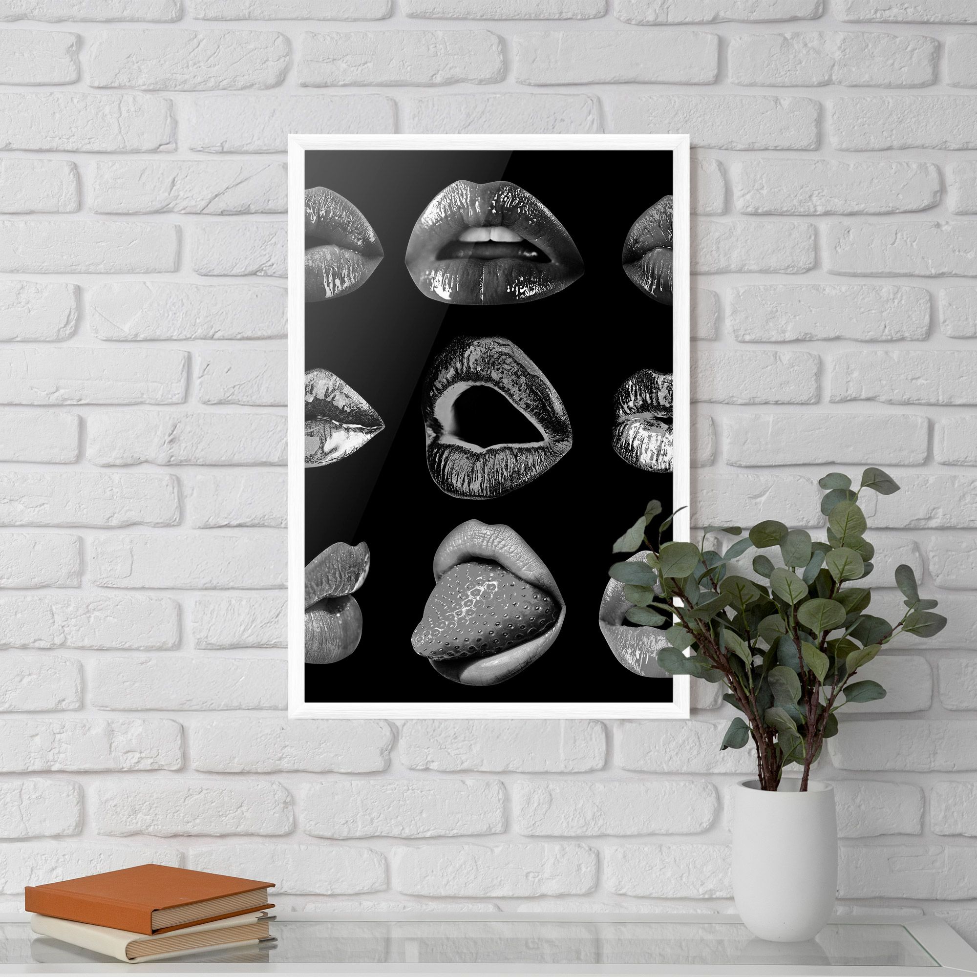 Grey Lips Collage mockup 5