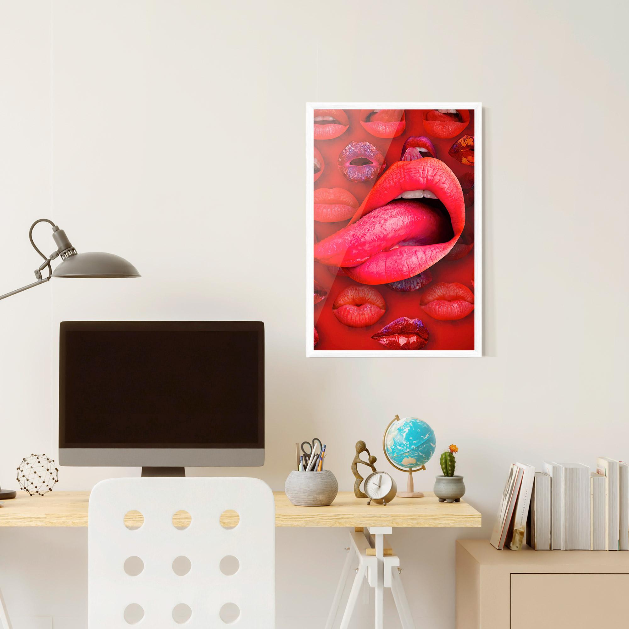 Keretezett Poszter Big Tongue Collage mockup 6