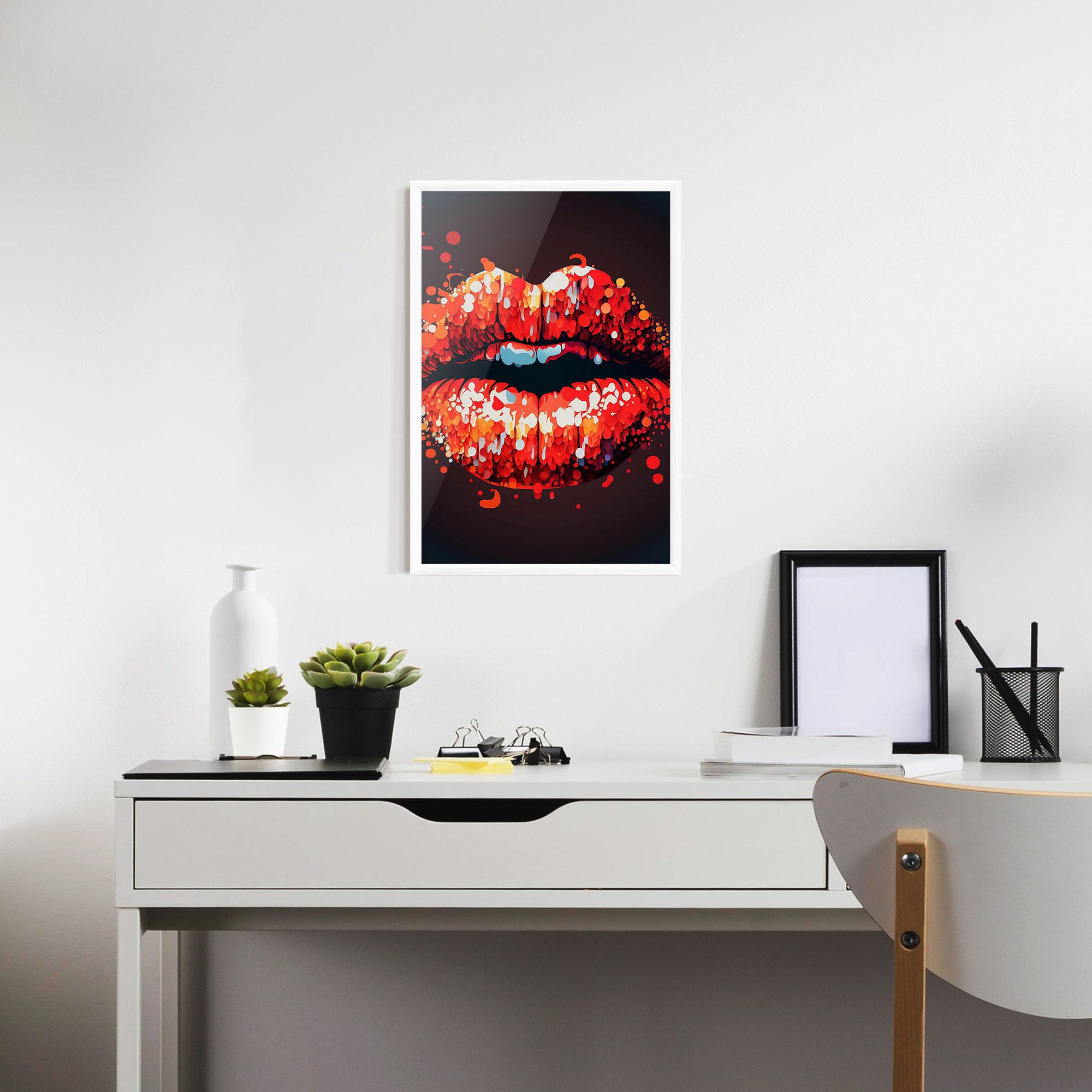 Red Lips With Word Lips It mockup 7