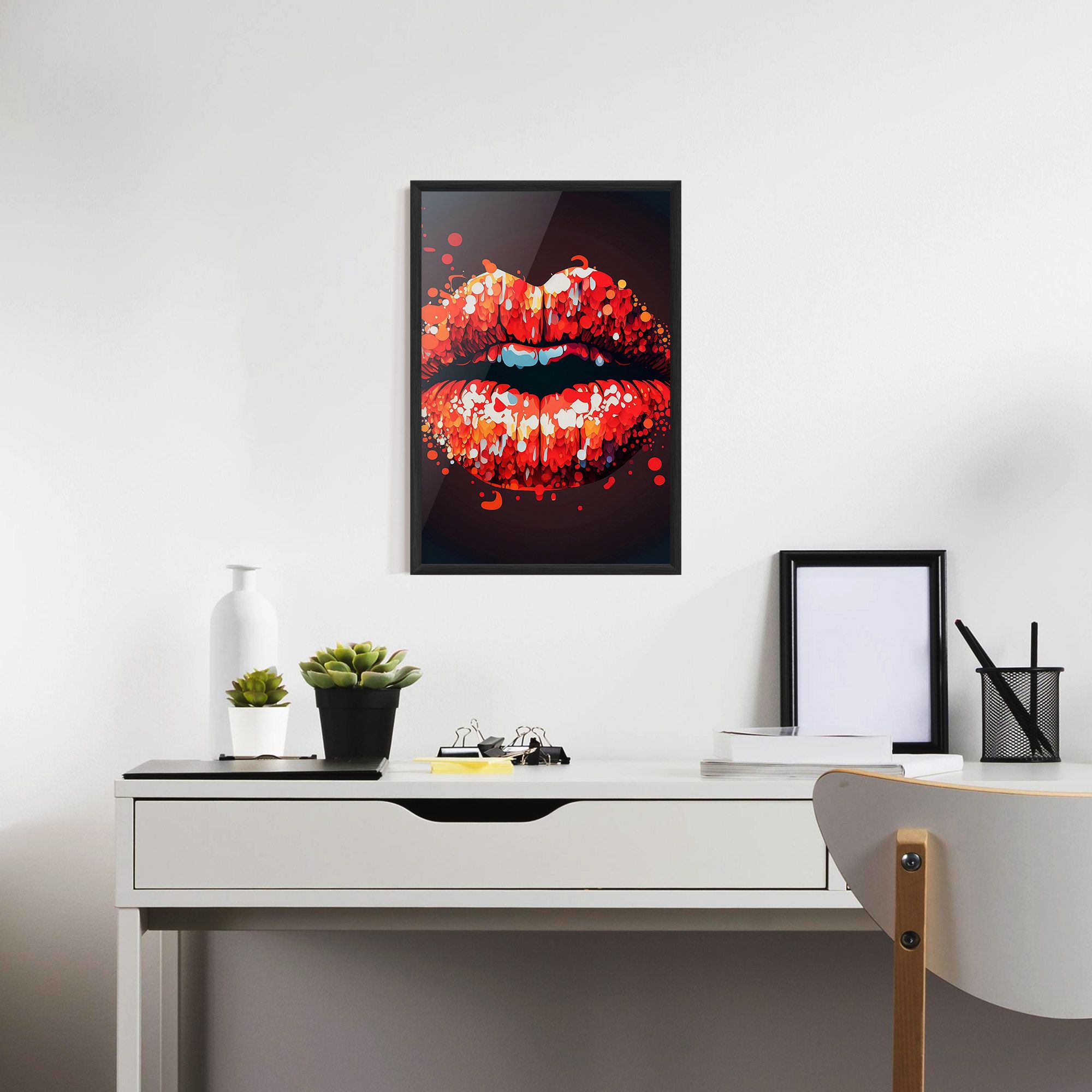 Red Lips With Word Lips It mockup 7