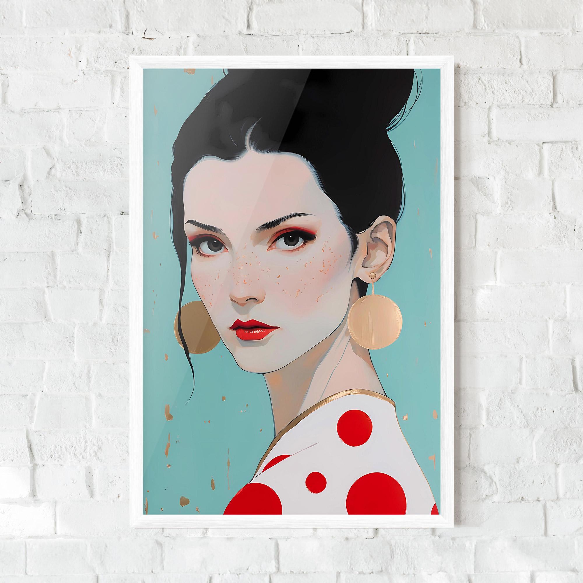 Keretezett Poszter Asian Style Portrait mockup 0