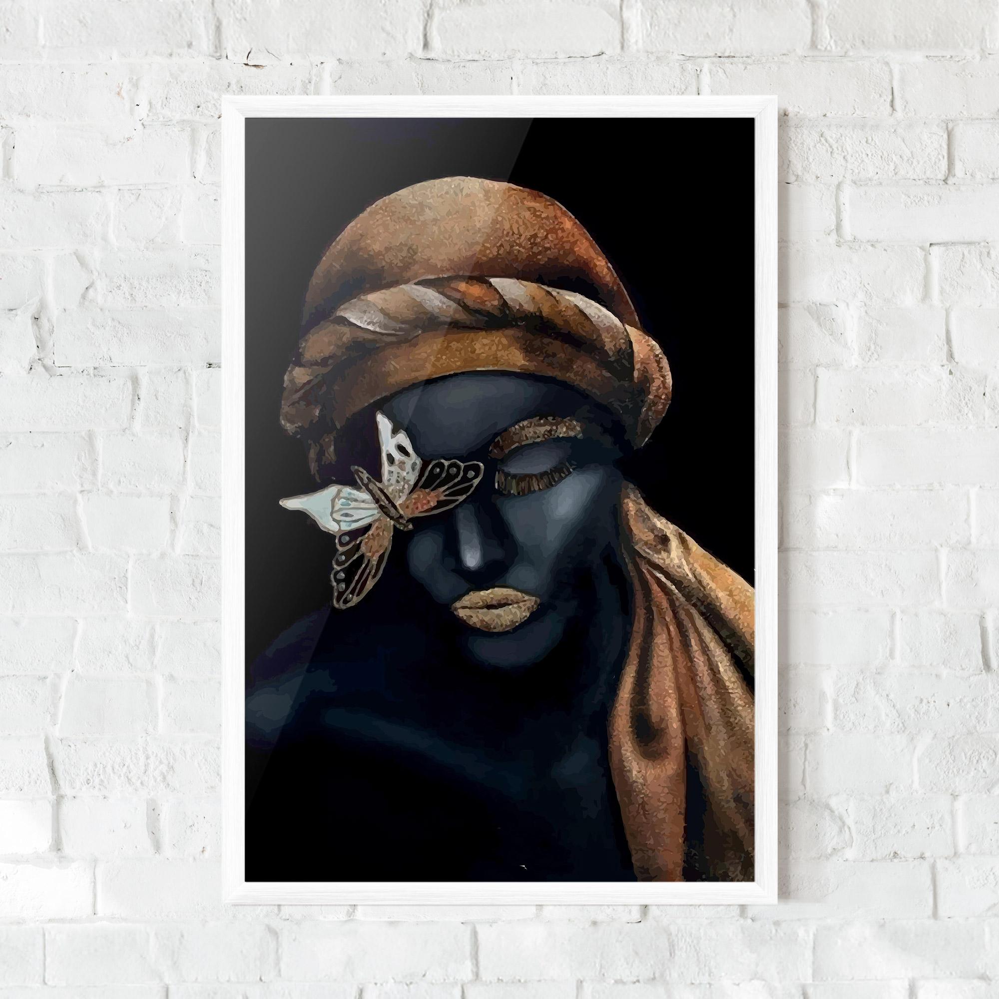 Keretezett Poszter Butterfly Lady mockup 0