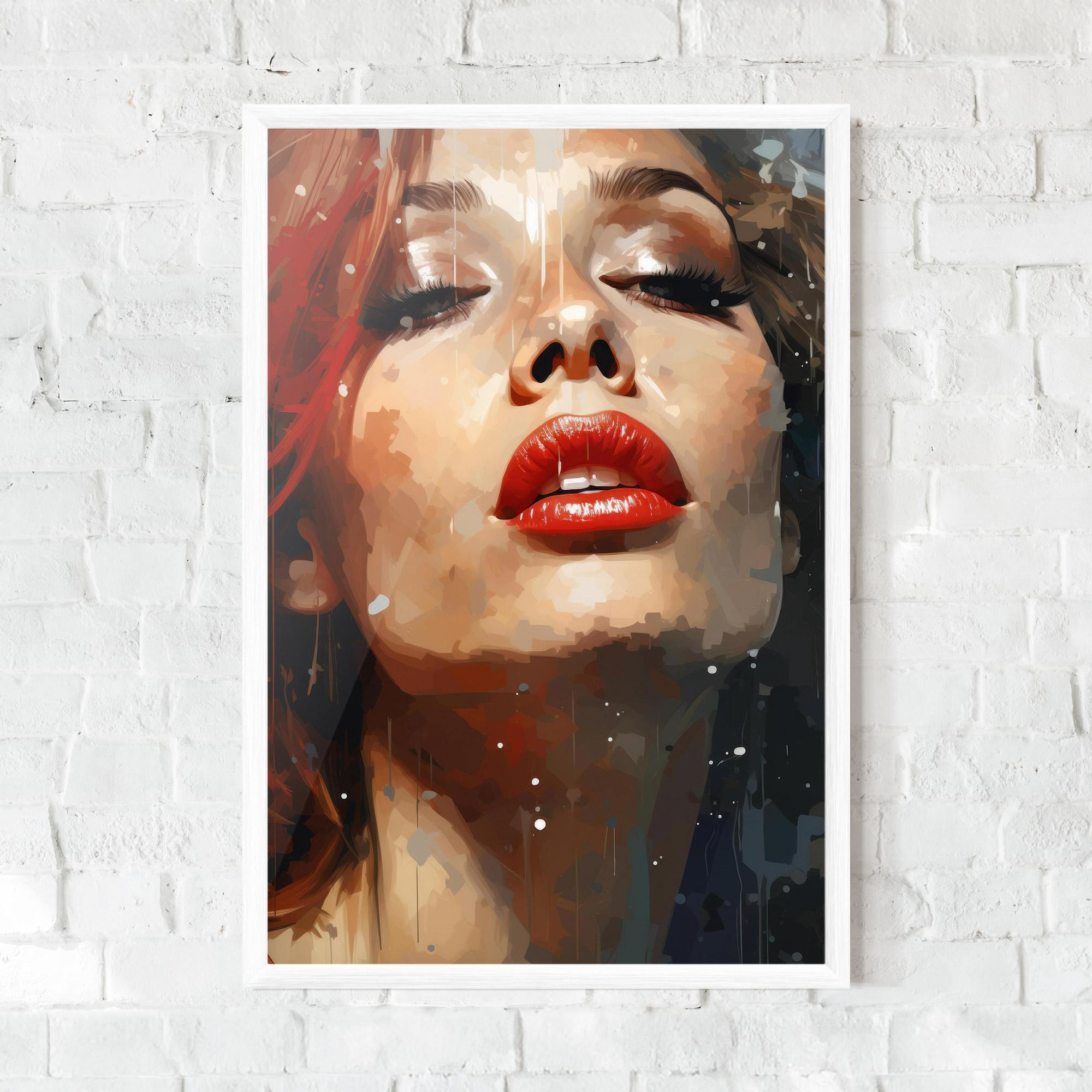 Keretezett Poszter Close Up Look Portrait mockup 0