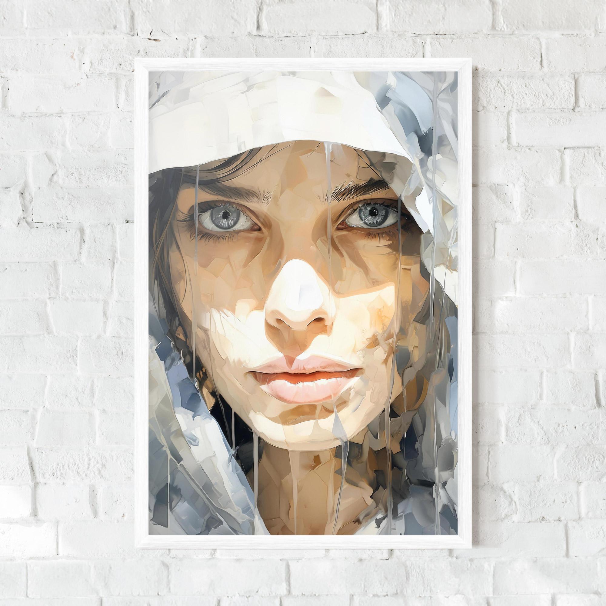 Keretezett Poszter Close Up Portrait mockup 0