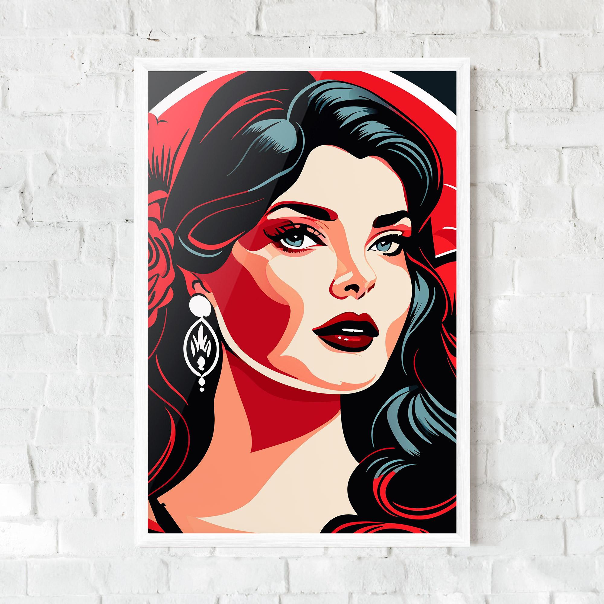 Keretezett Poszter Red Light Portrait mockup 0