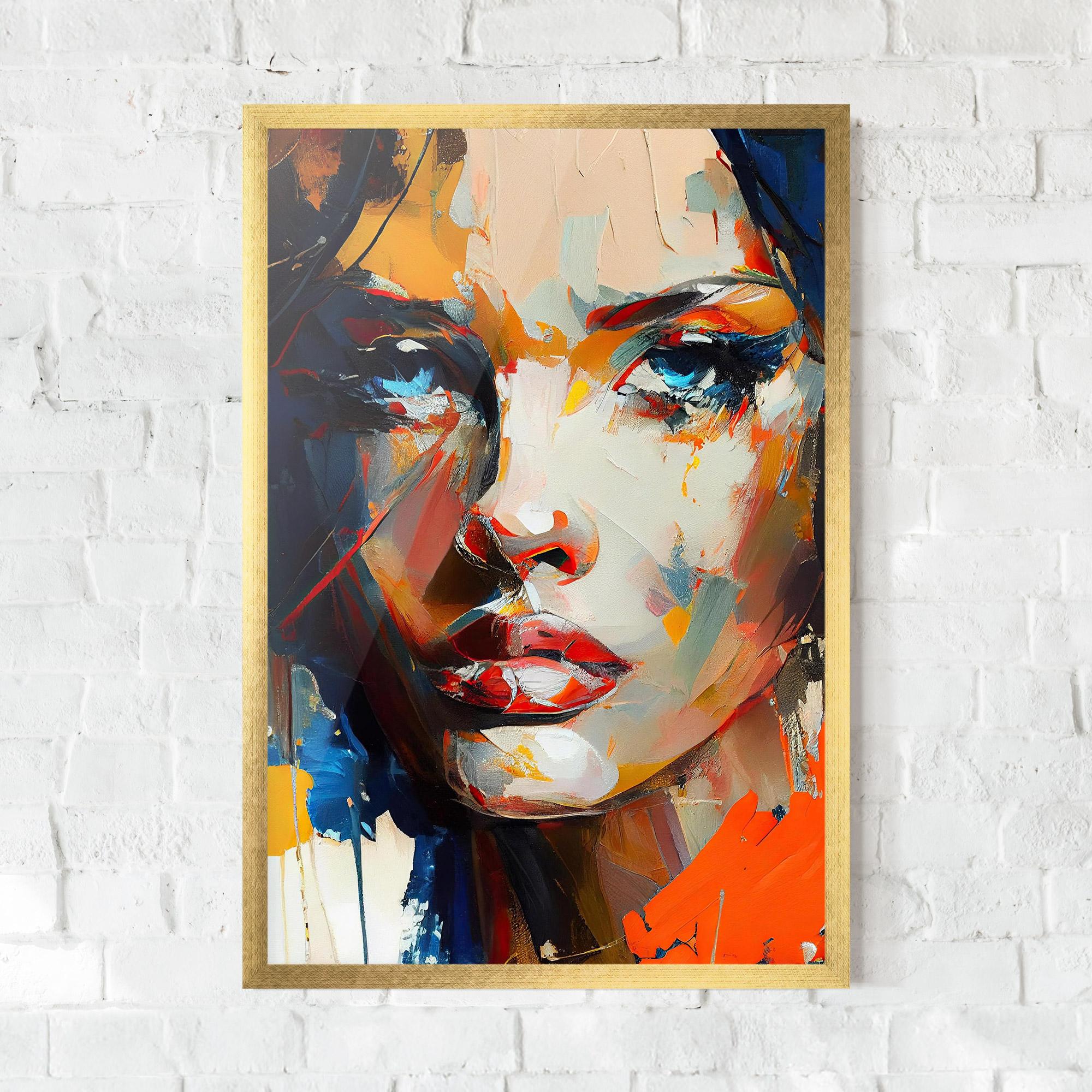 Keretezett Poszter Beautiful Brunette Woman mockup 0