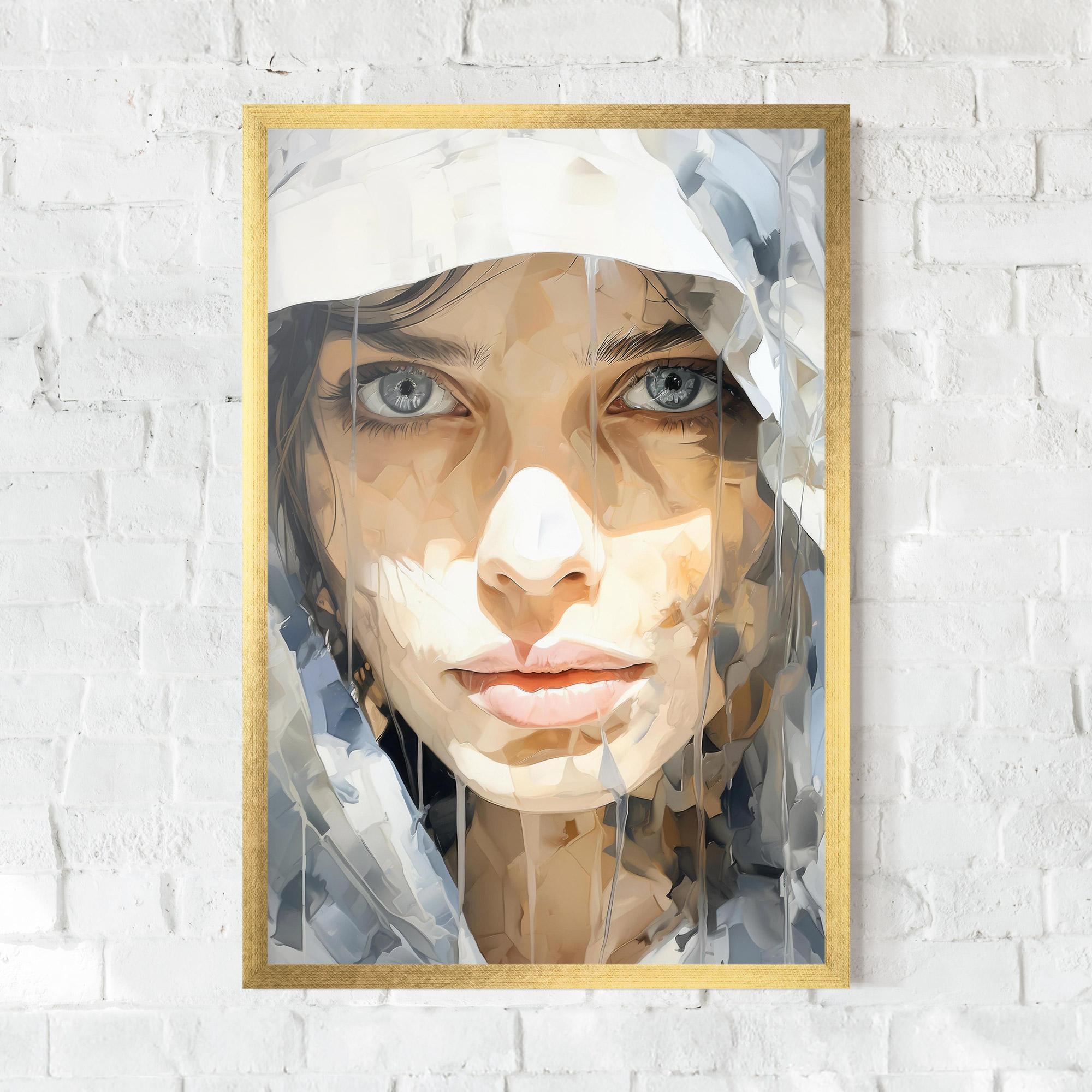 Keretezett Poszter Close Up Portrait mockup 0