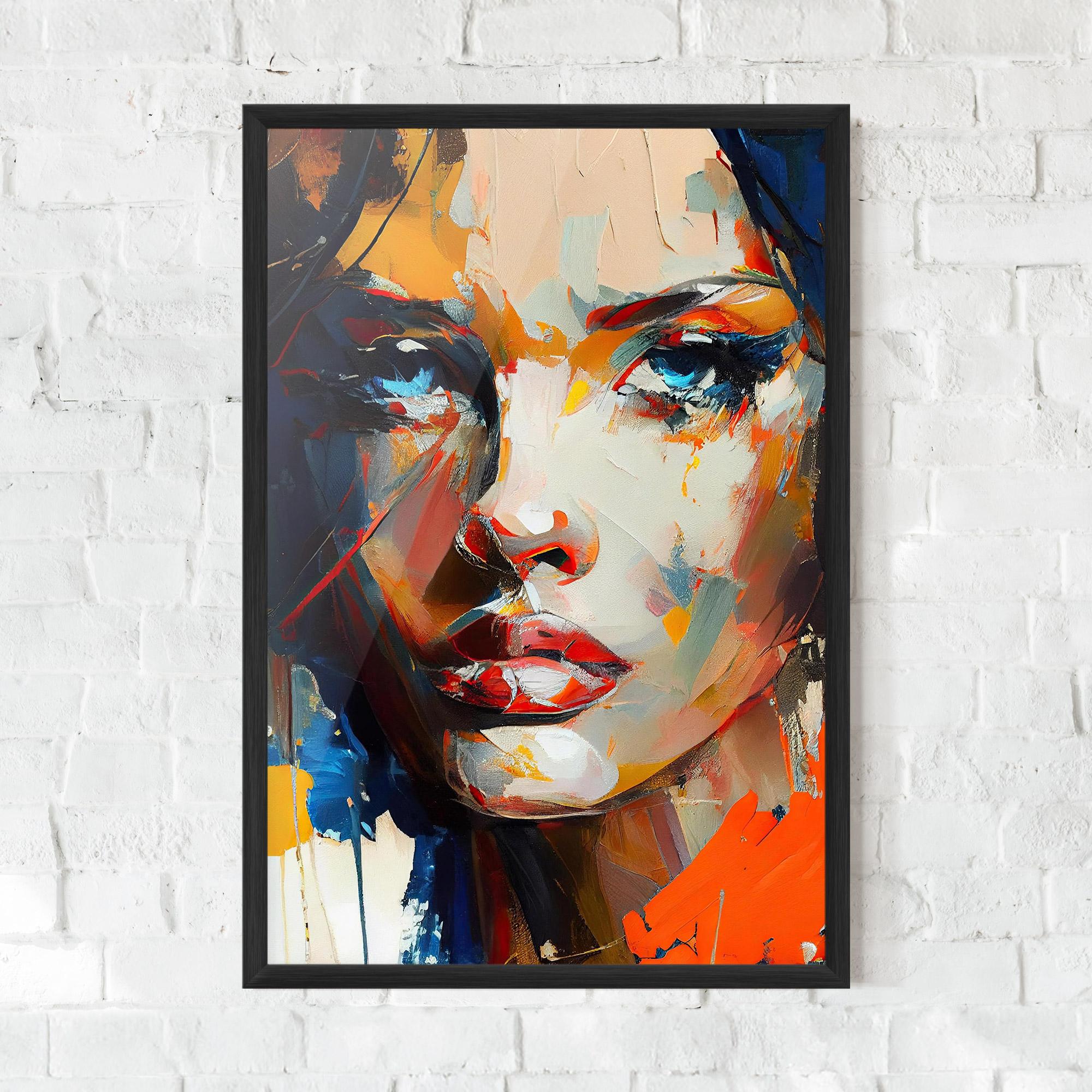 Keretezett Poszter Beautiful Brunette Woman mockup 0