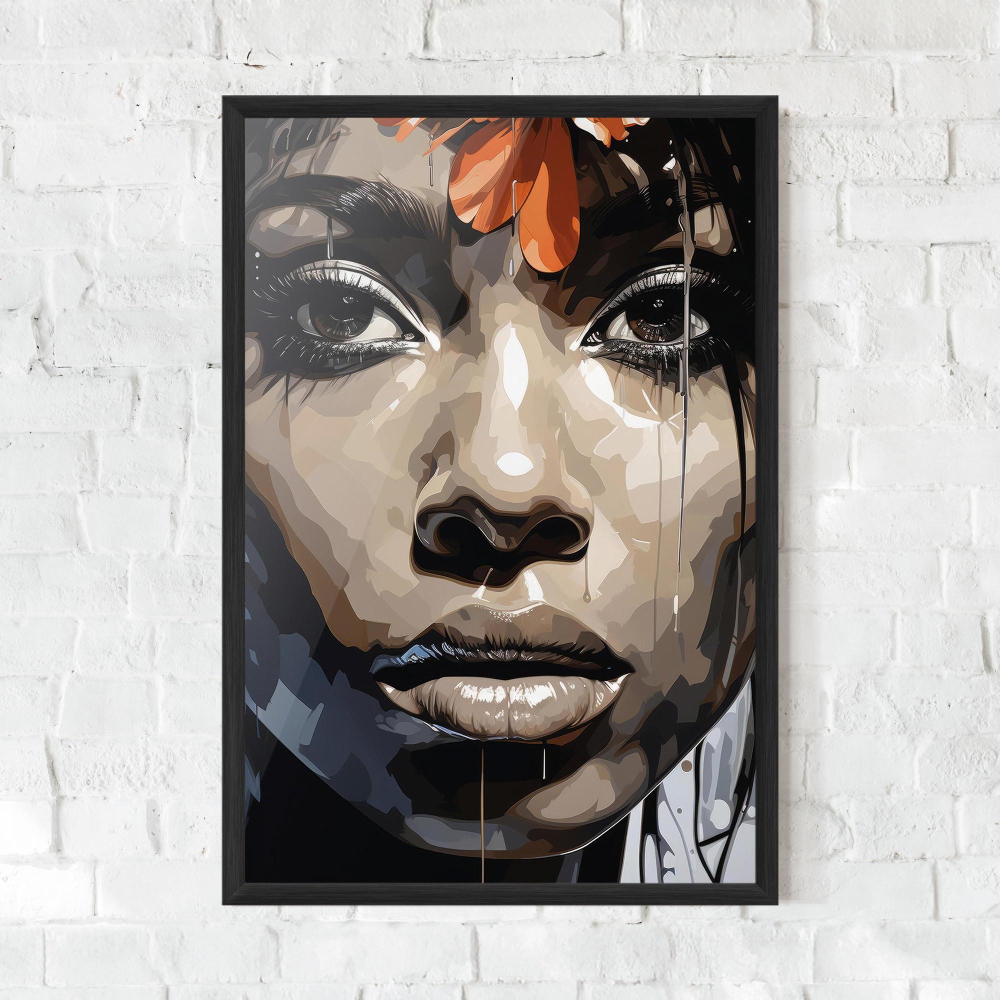 Keretezett Poszter Pretty Girl Portrait mockup 0