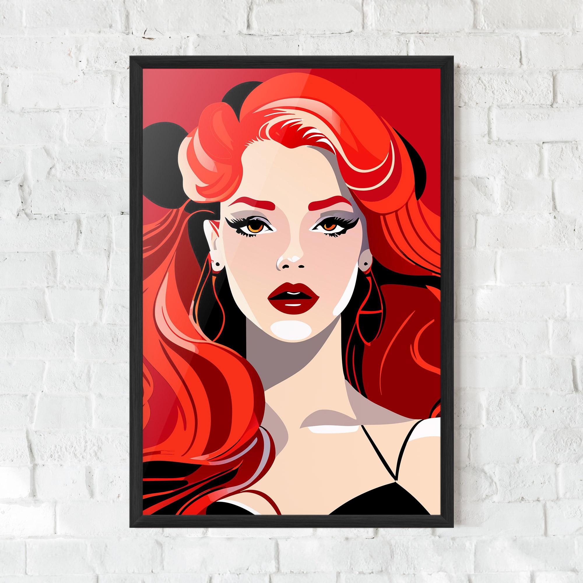 Keretezett Poszter Red Hair Portrait mockup 0