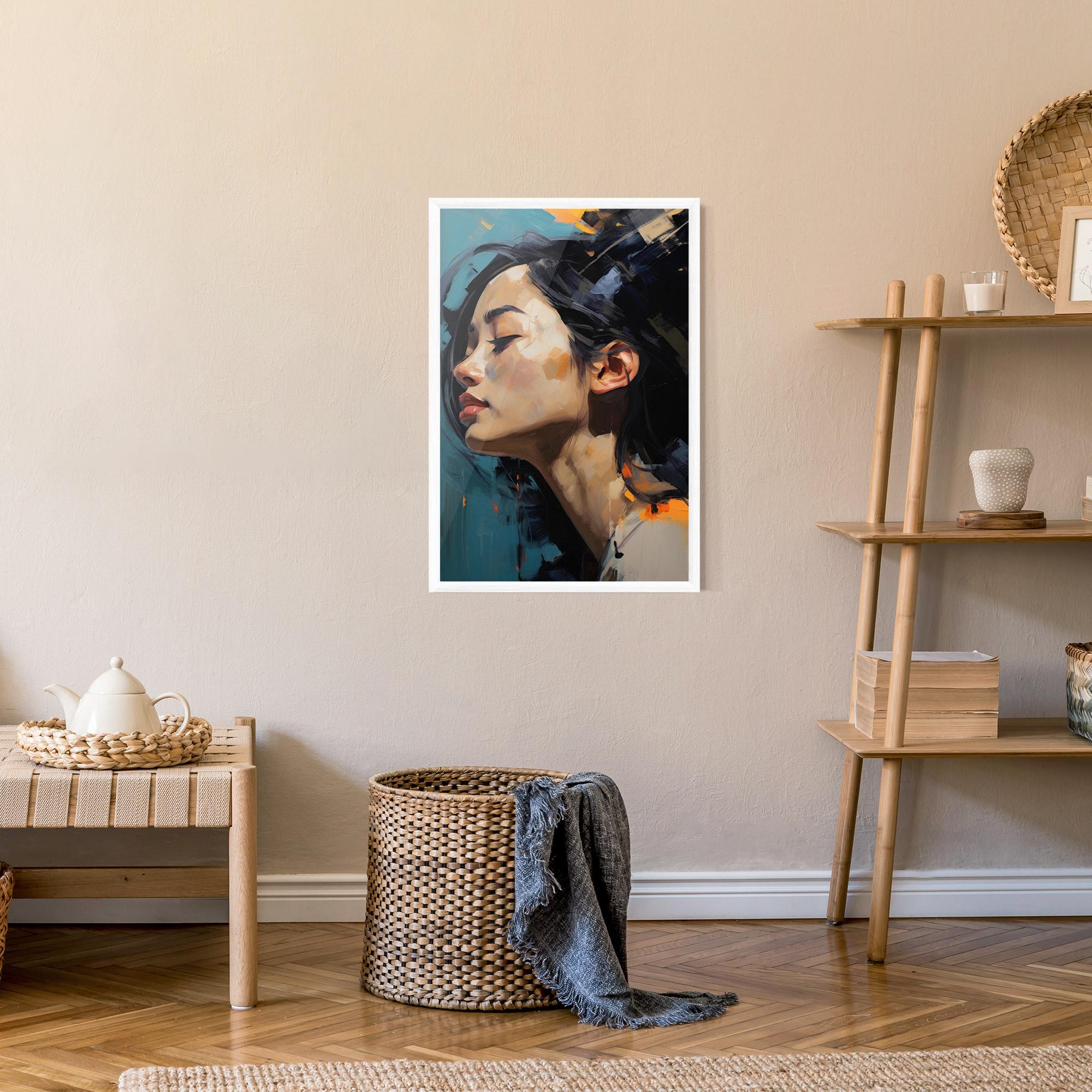 Keretezett Poszter Acrylic Asian Portrait mockup 9