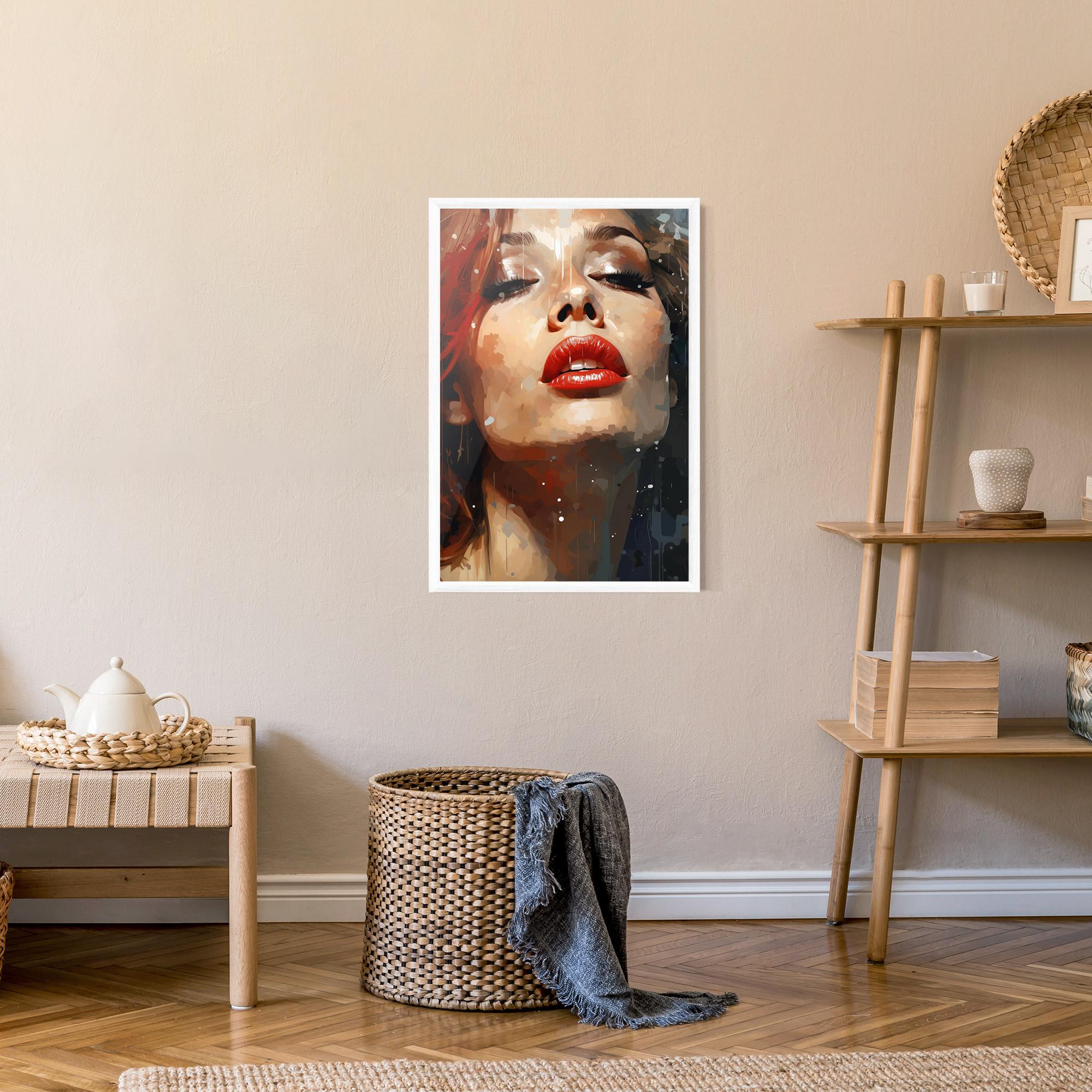 Keretezett Poszter Close Up Look Portrait mockup 9