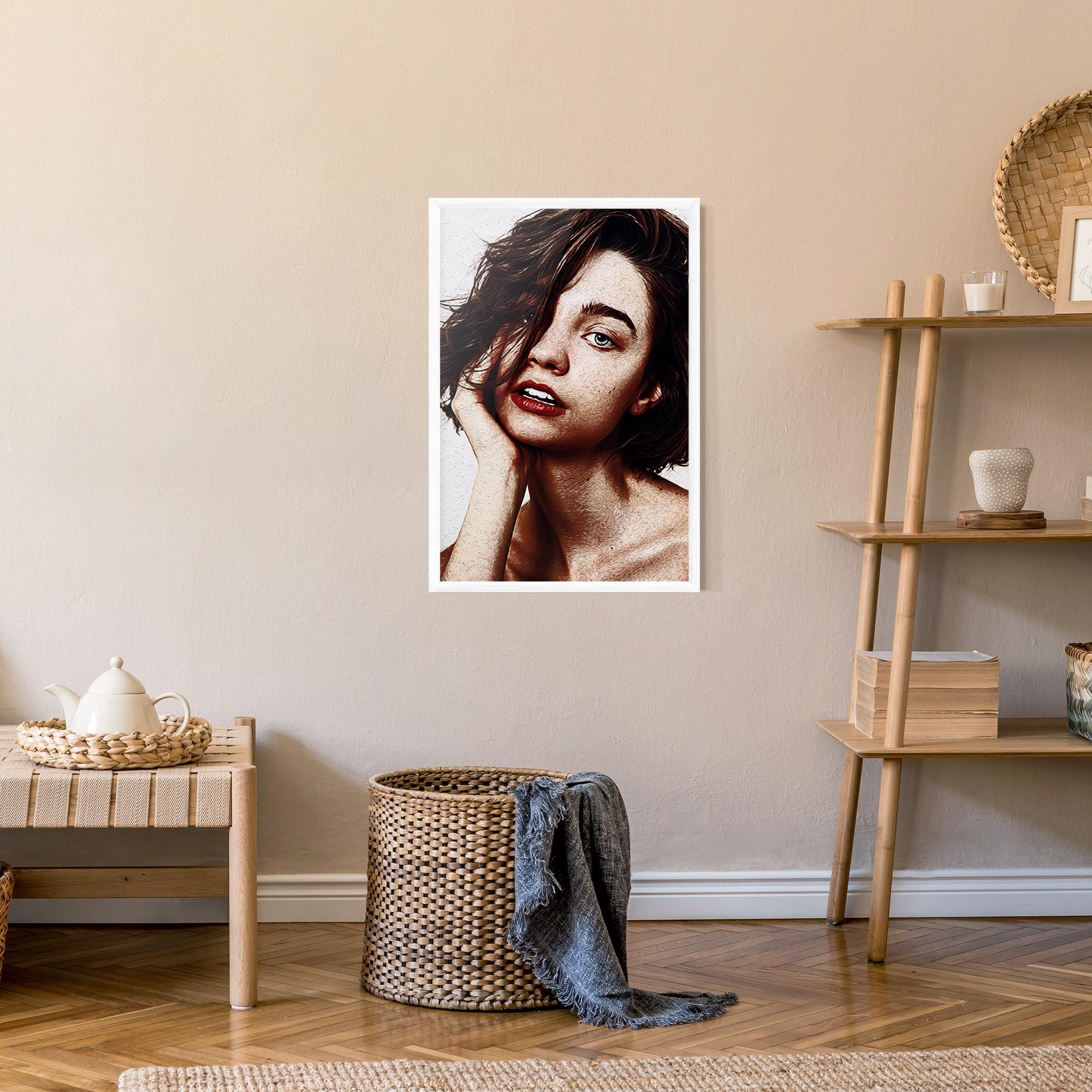 Keretezett Poszter Grey Eye Portrait mockup 9