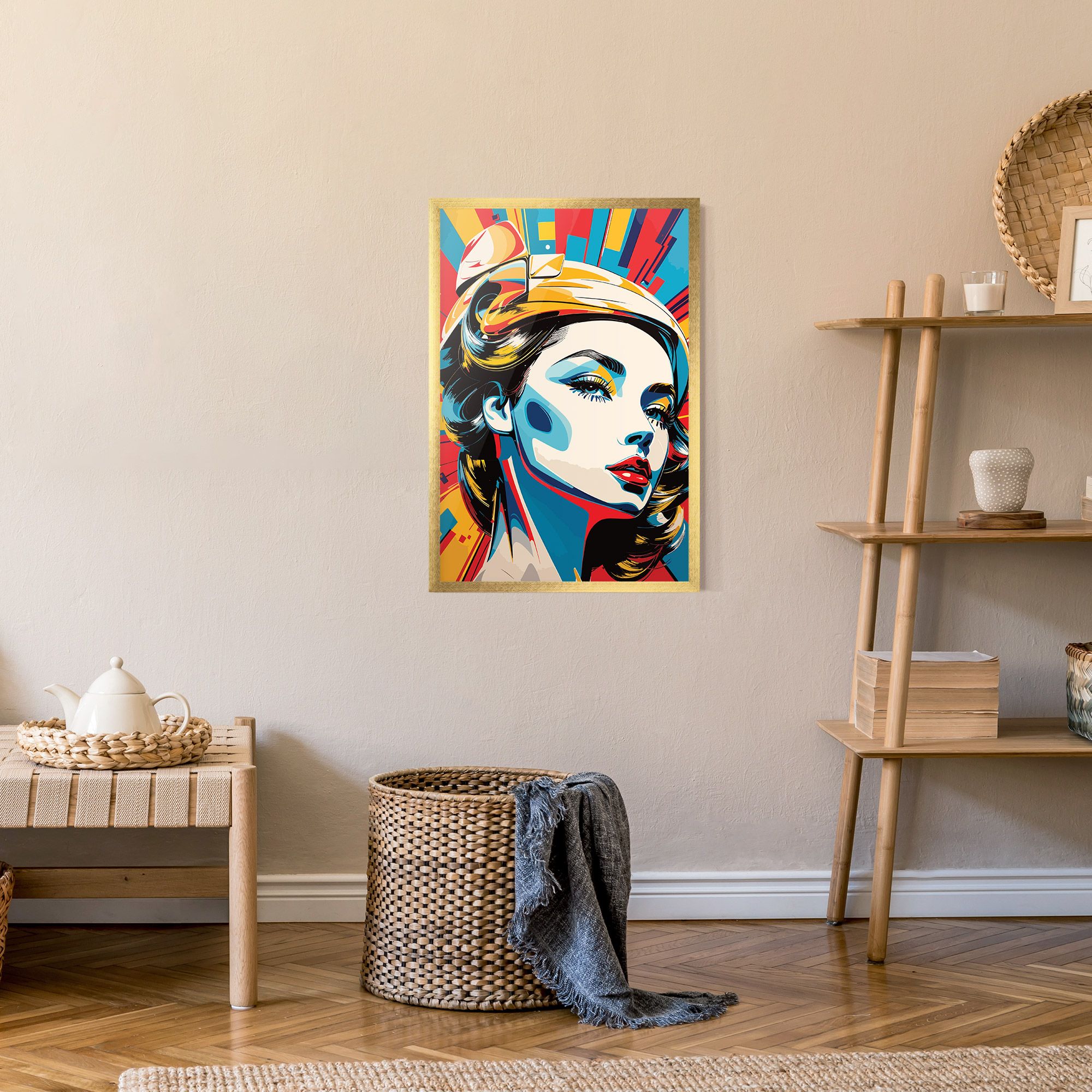 Colorful Portrait Lady mockup 9