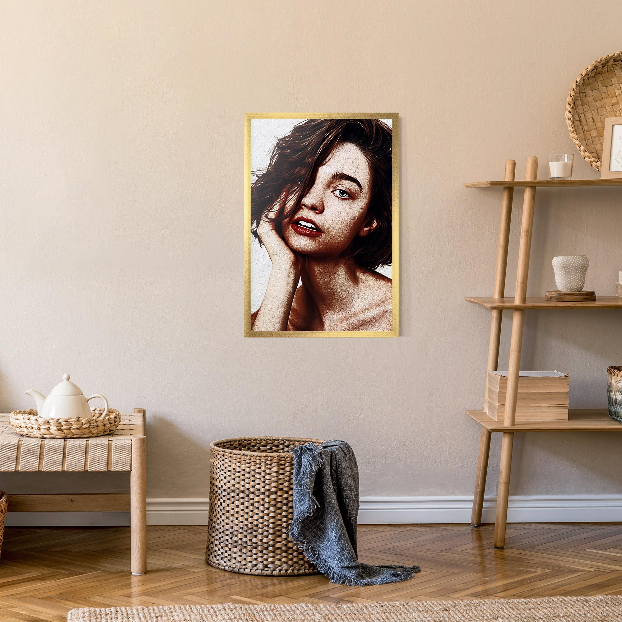 Keretezett Poszter Grey Eye Portrait mockup 9