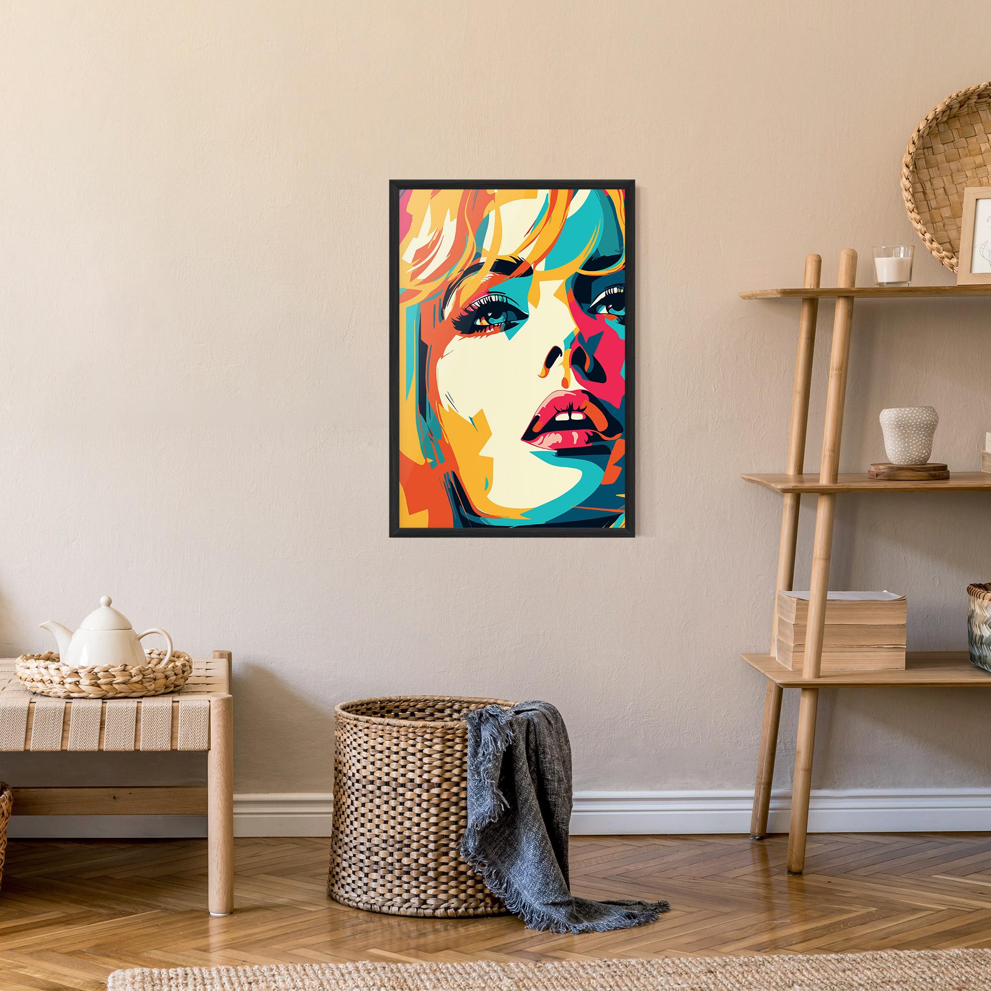 Keretezett Poszter Blonde Girl Portrait mockup 9