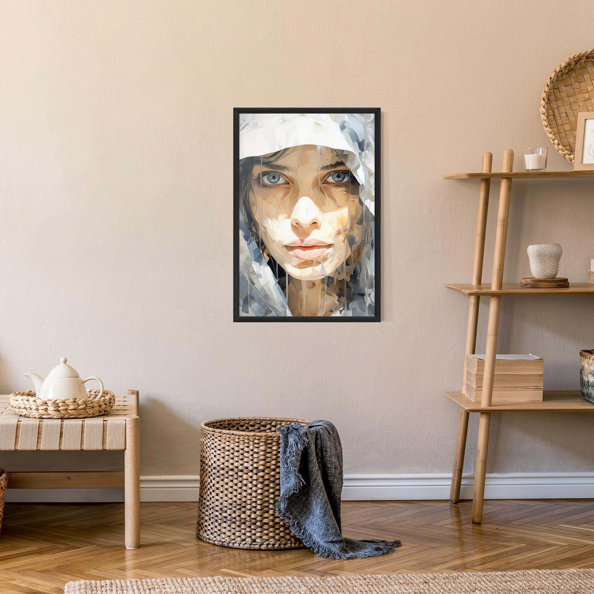 Keretezett Poszter Close Up Portrait mockup 9