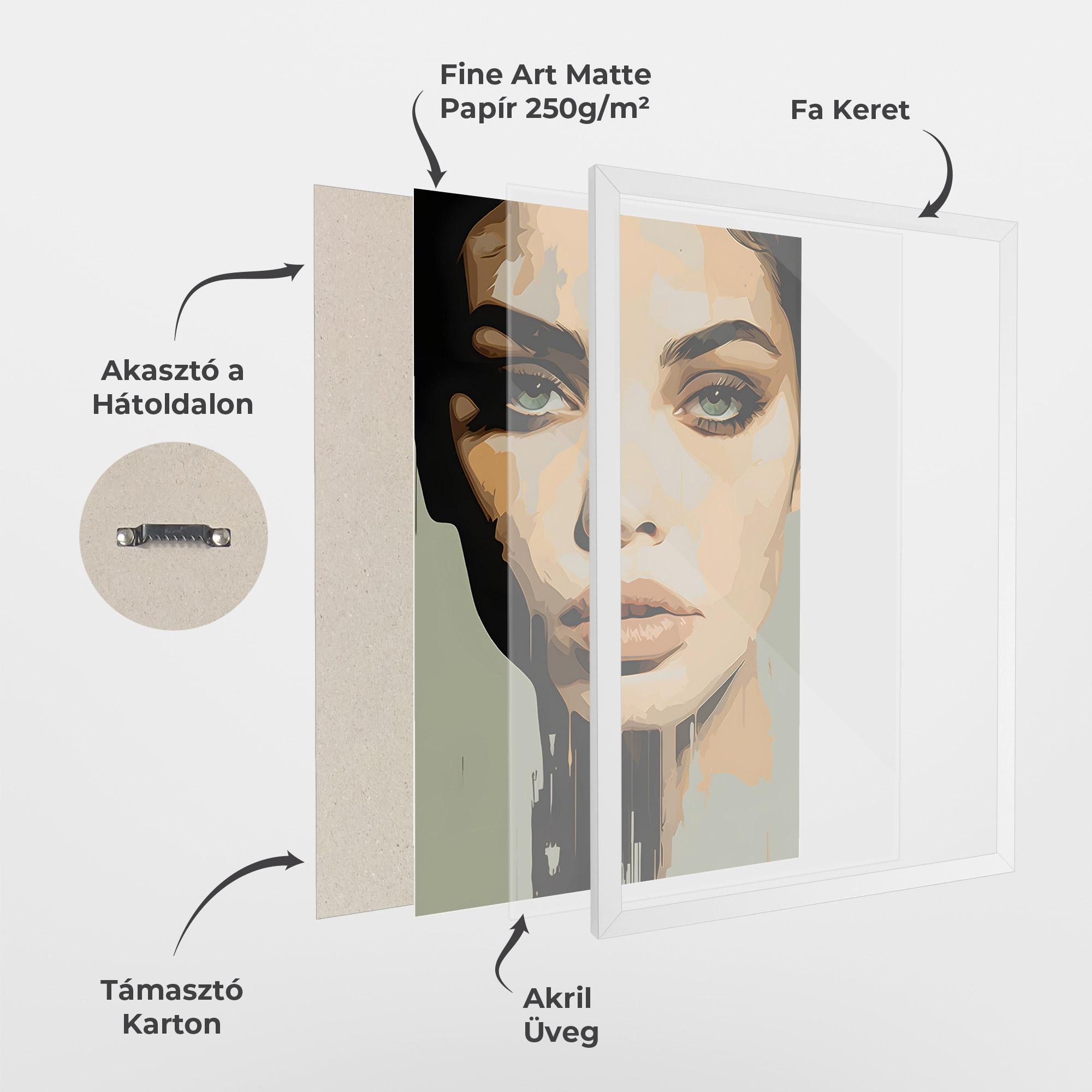 Keretezett Poszter Apologetic Face mockup 1