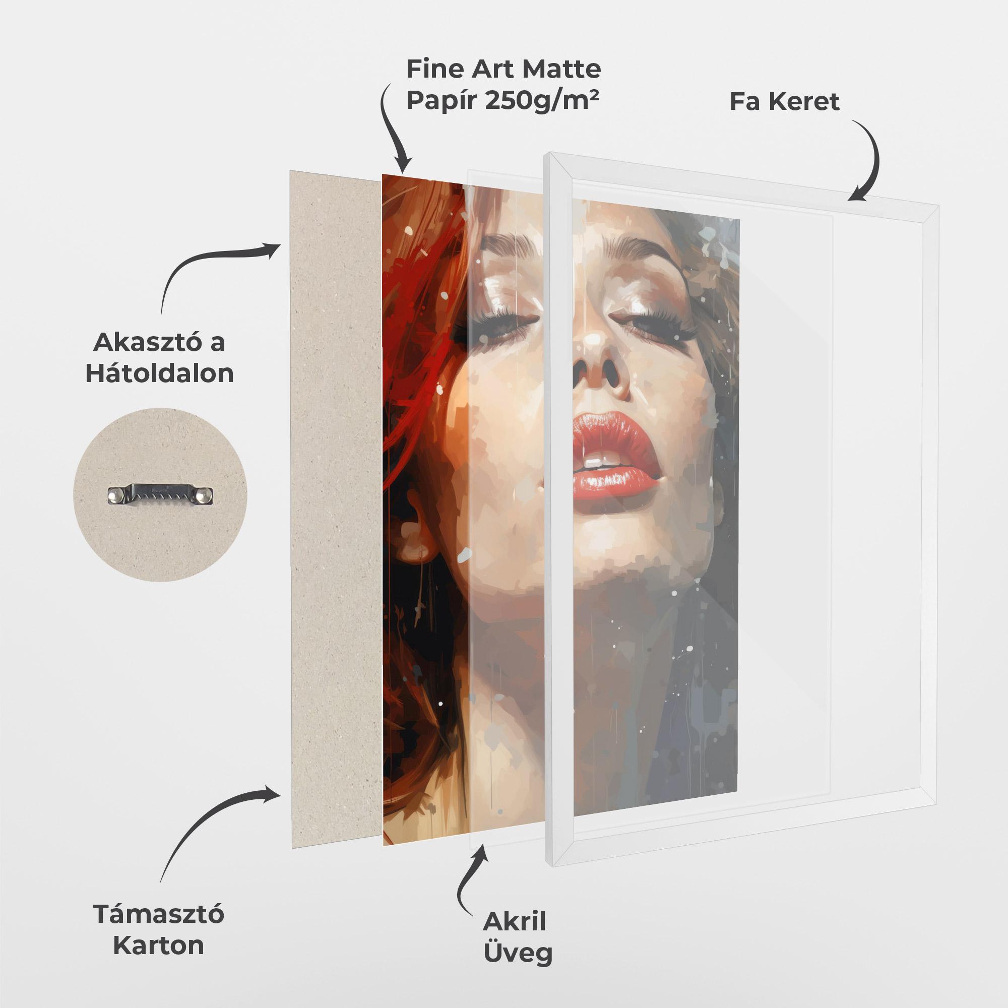 Keretezett Poszter Close Up Look Portrait mockup 1