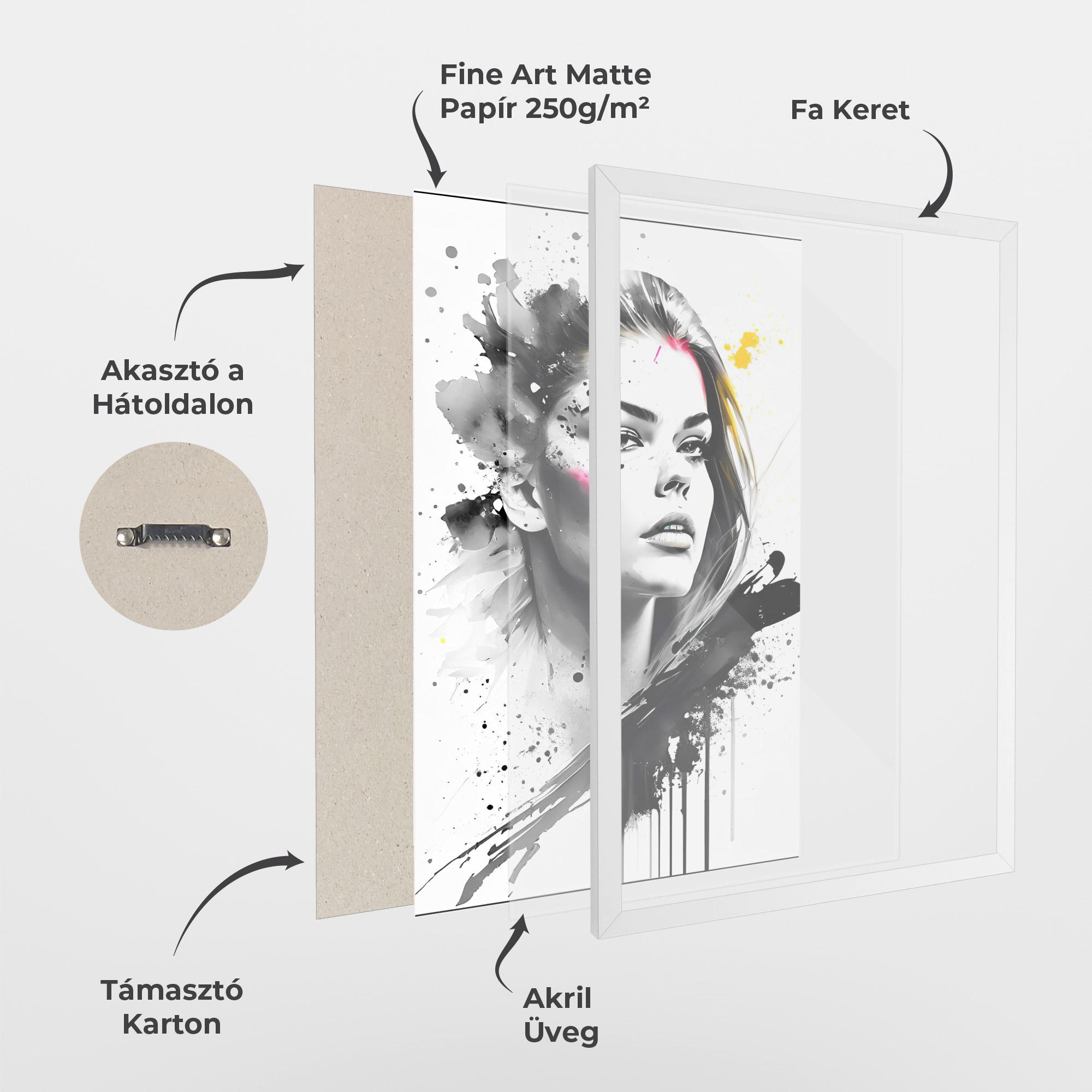 Keretezett Poszter Ink Splash Portrait mockup 1