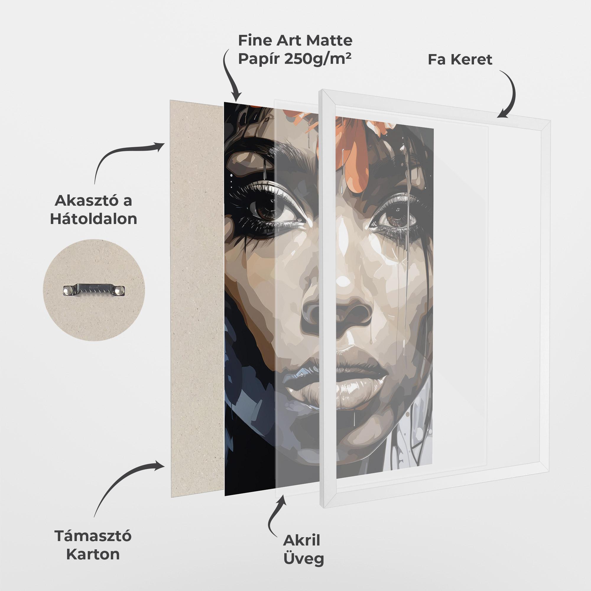 Keretezett Poszter Pretty Girl Portrait mockup 1